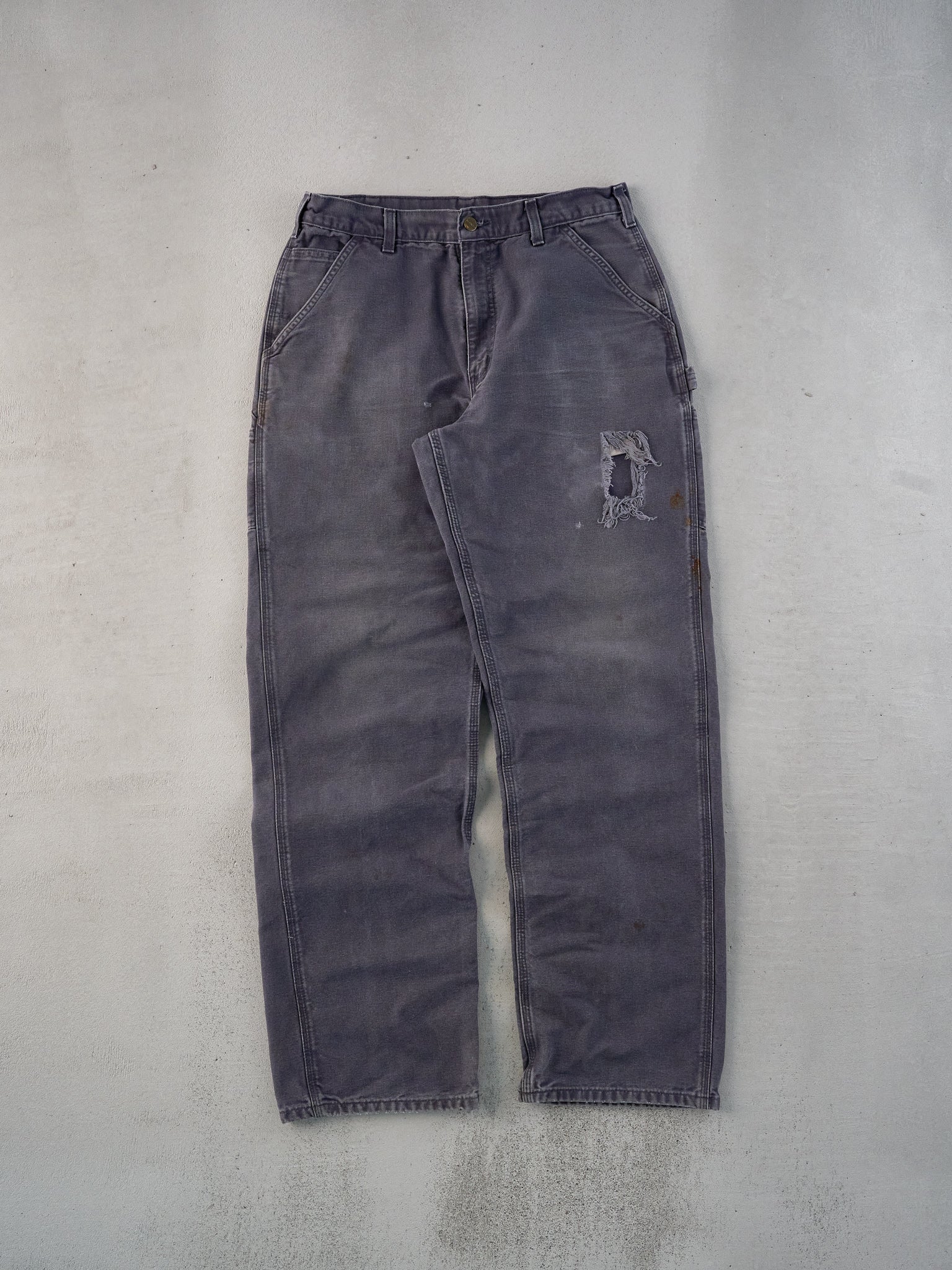 Vintage 90s Grey Carhartt Workwear Carpenter Pants (32x33)