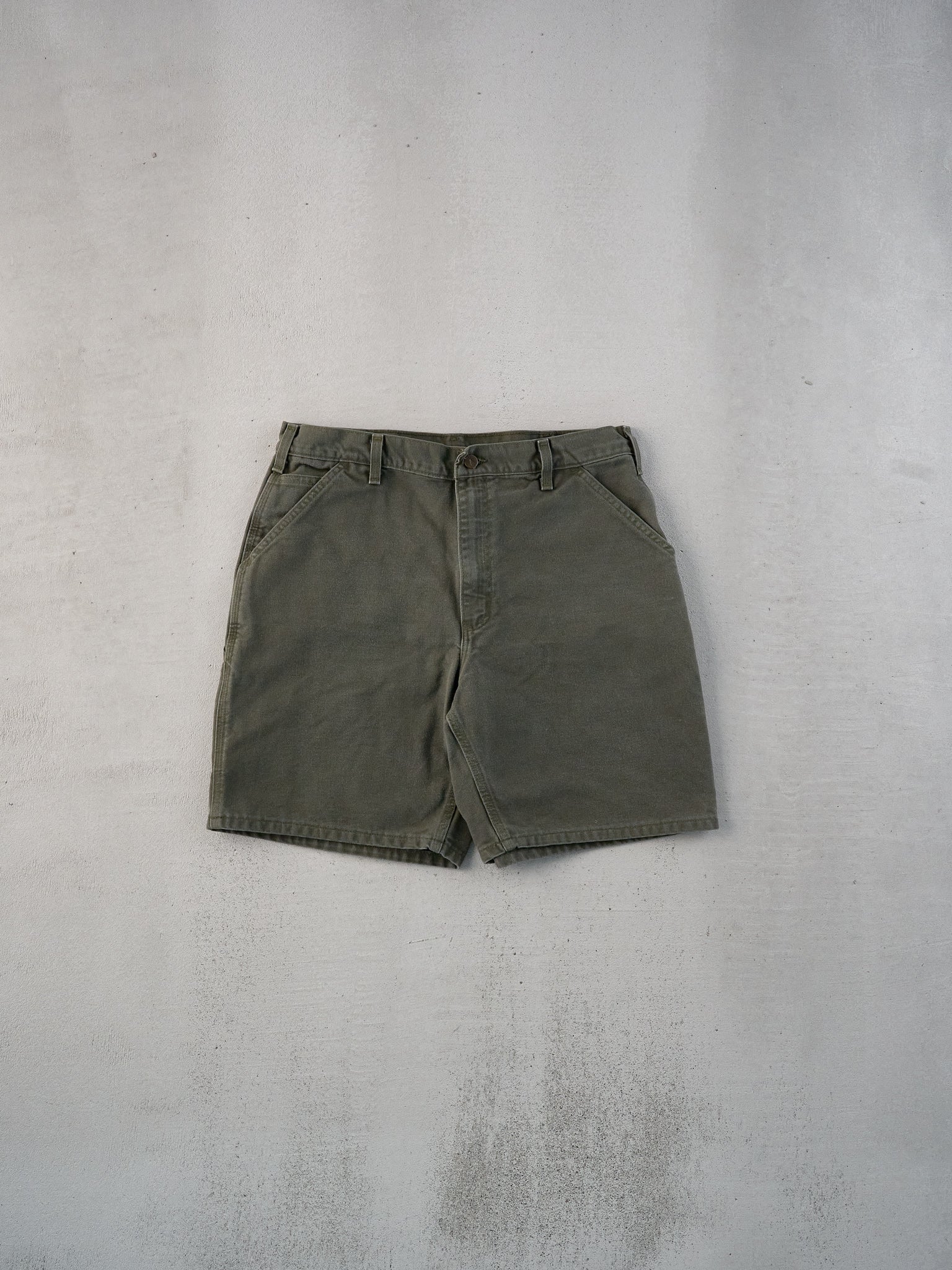 Vintage 90s Sage Green Carhartt Workwear Shorts (34x8)