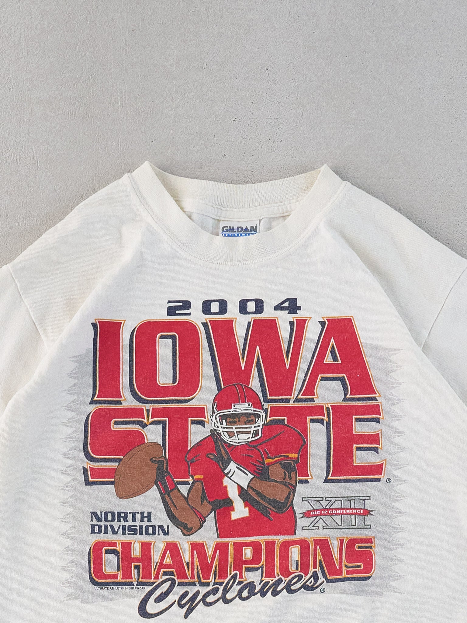 Vintage 04' White Iowa State Football Champions Clycones Tee (XS)