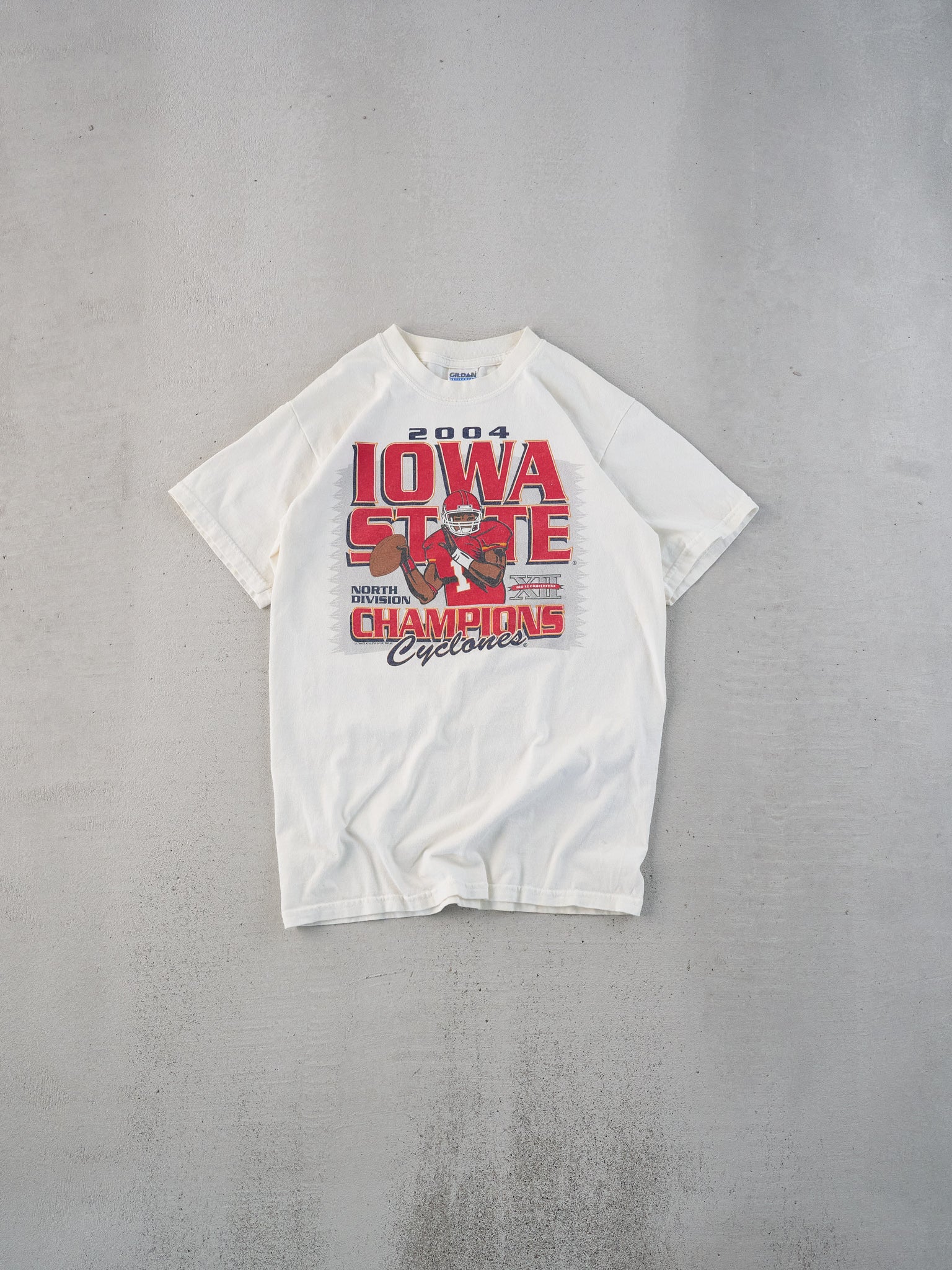 Vintage 04' White Iowa State Football Champions Clycones Tee (XS)