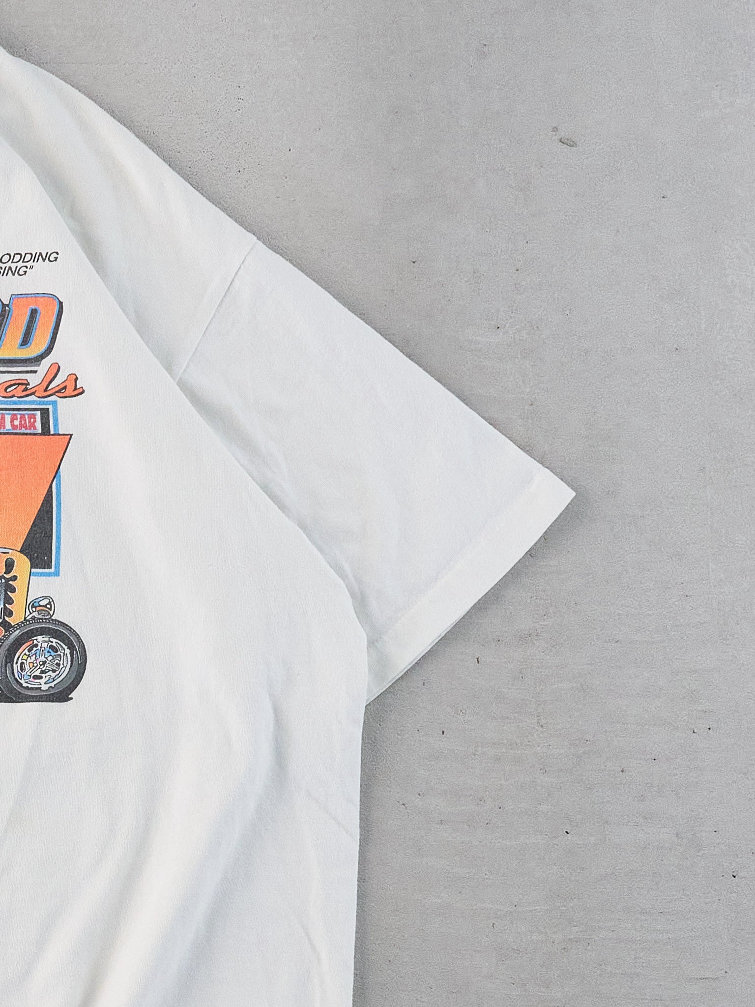 Vintage 94' White Single Stitched N.A.S.C Street Rod Nationals Car Tee (L)