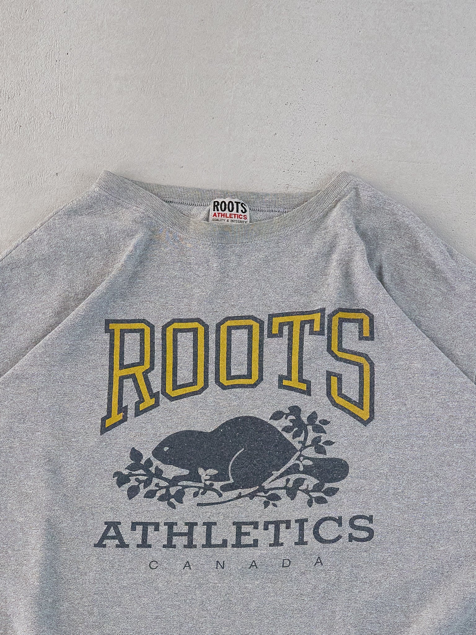 Vintage Grey Roots Athletics Graphic Boxy Tee (L)