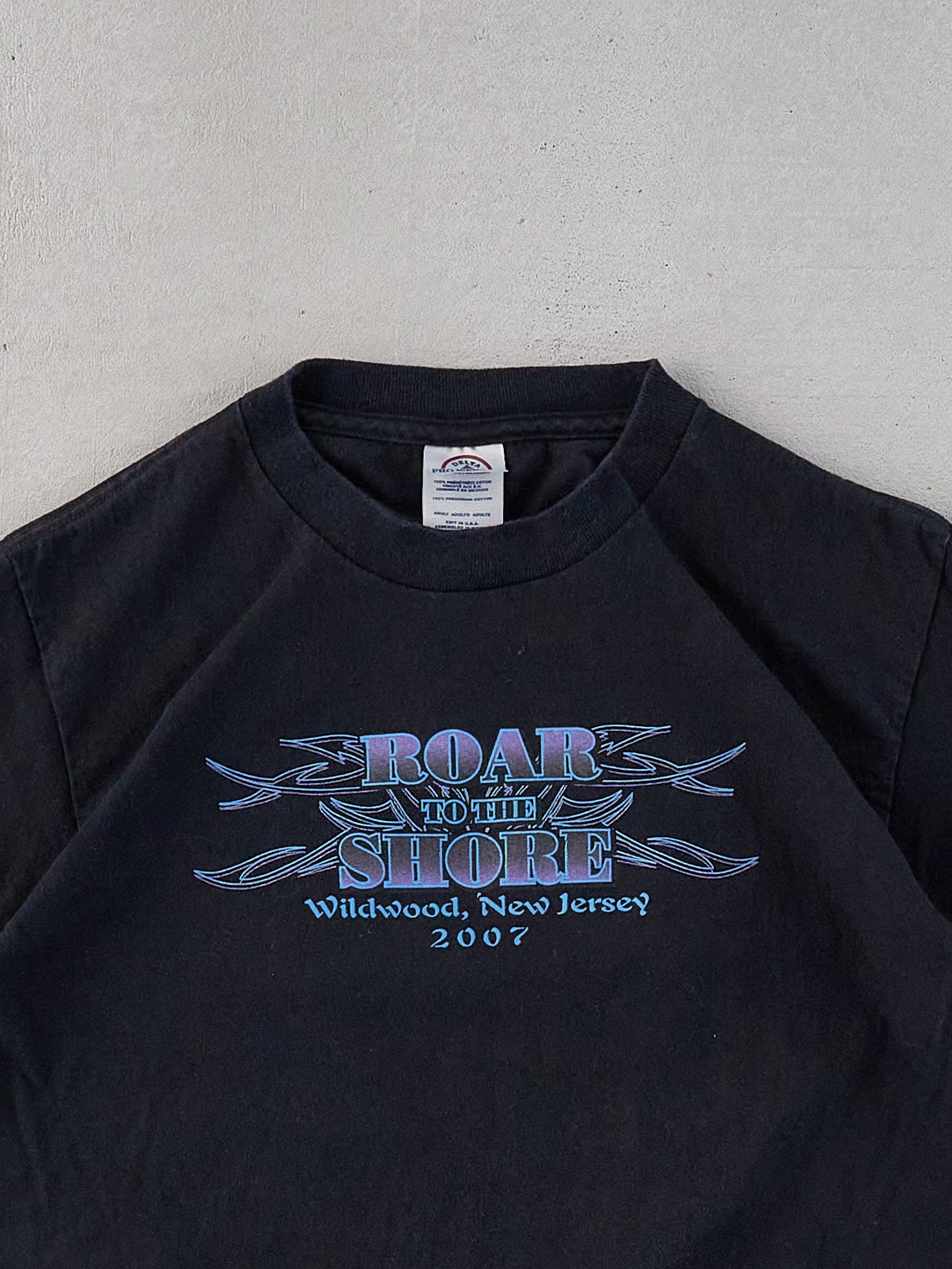 Vintage 07' Black Roar to the Shore Biker New Jersey Tee (XS)