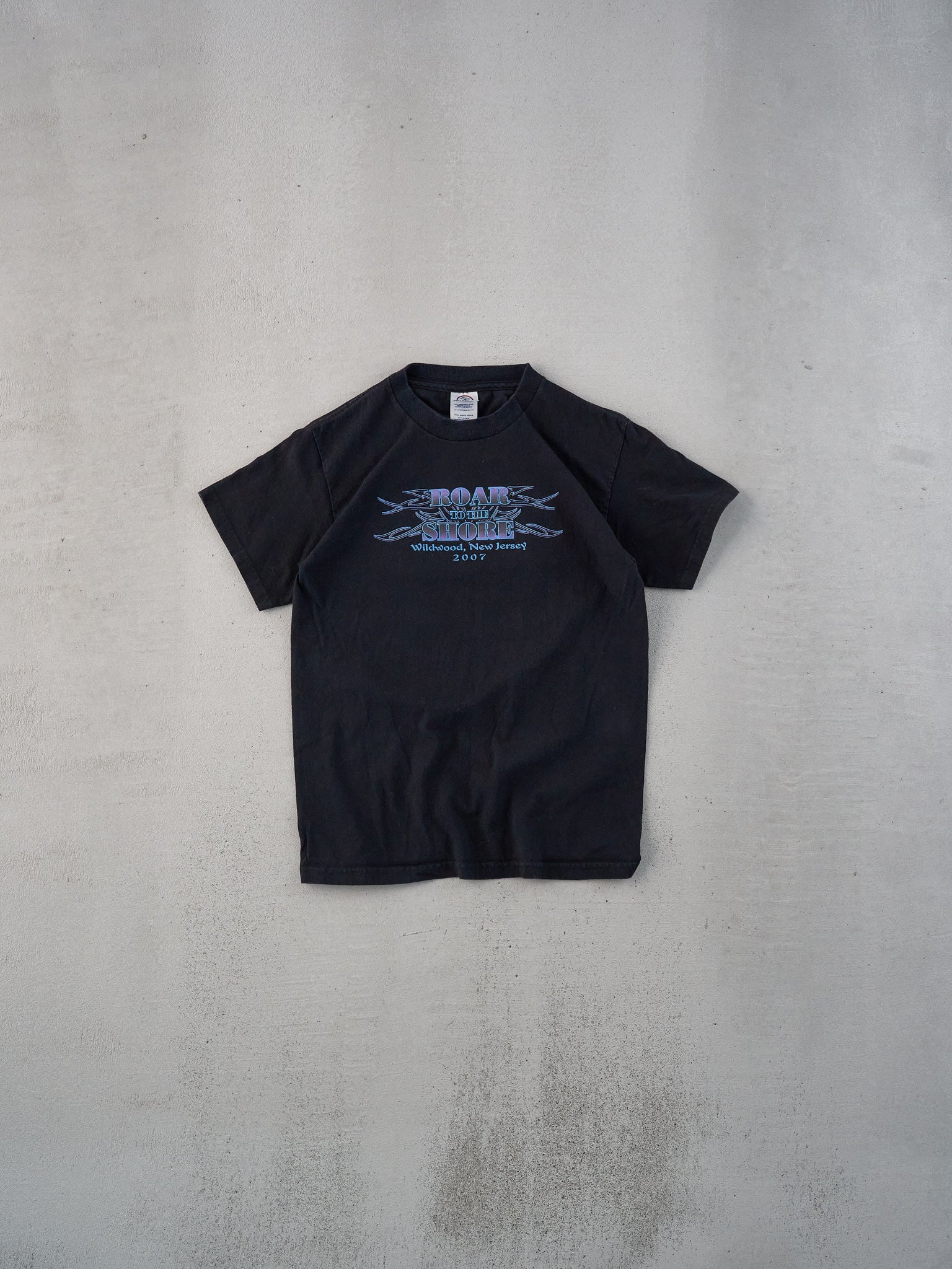 Vintage 07' Black Roar to the Shore Biker New Jersey Tee (XS)