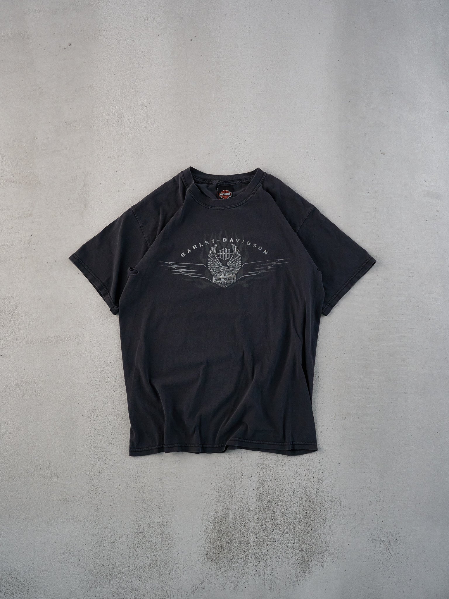 Vintage 90s Black Harley Davidson Windsor Ontario Graphic Tee (M)