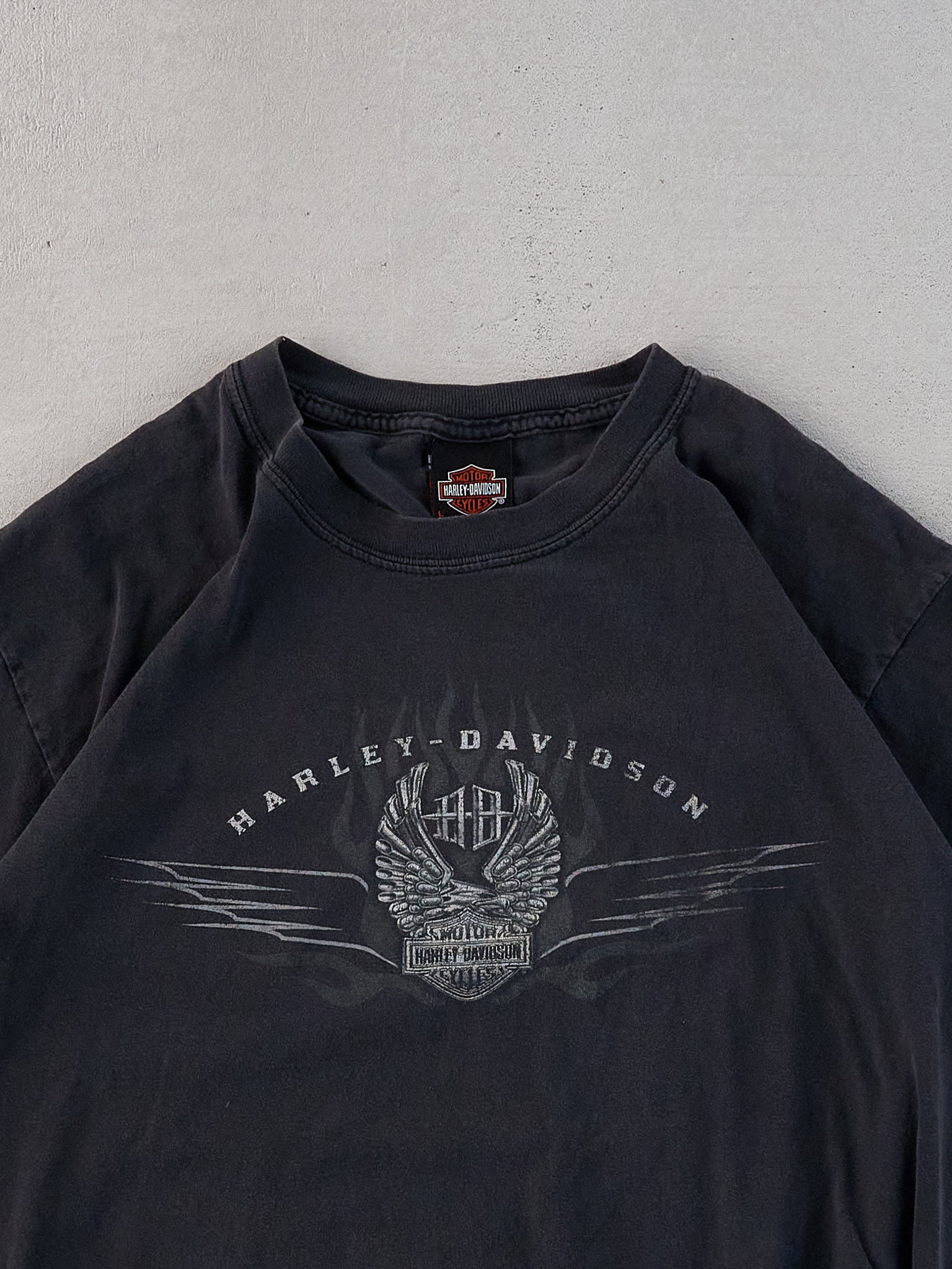 Vintage 90s Black Harley Davidson Windsor Ontario Graphic Tee (M)