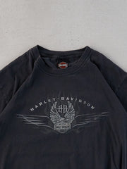 Vintage 90s Black Harley Davidson Windsor Ontario Graphic Tee (M)