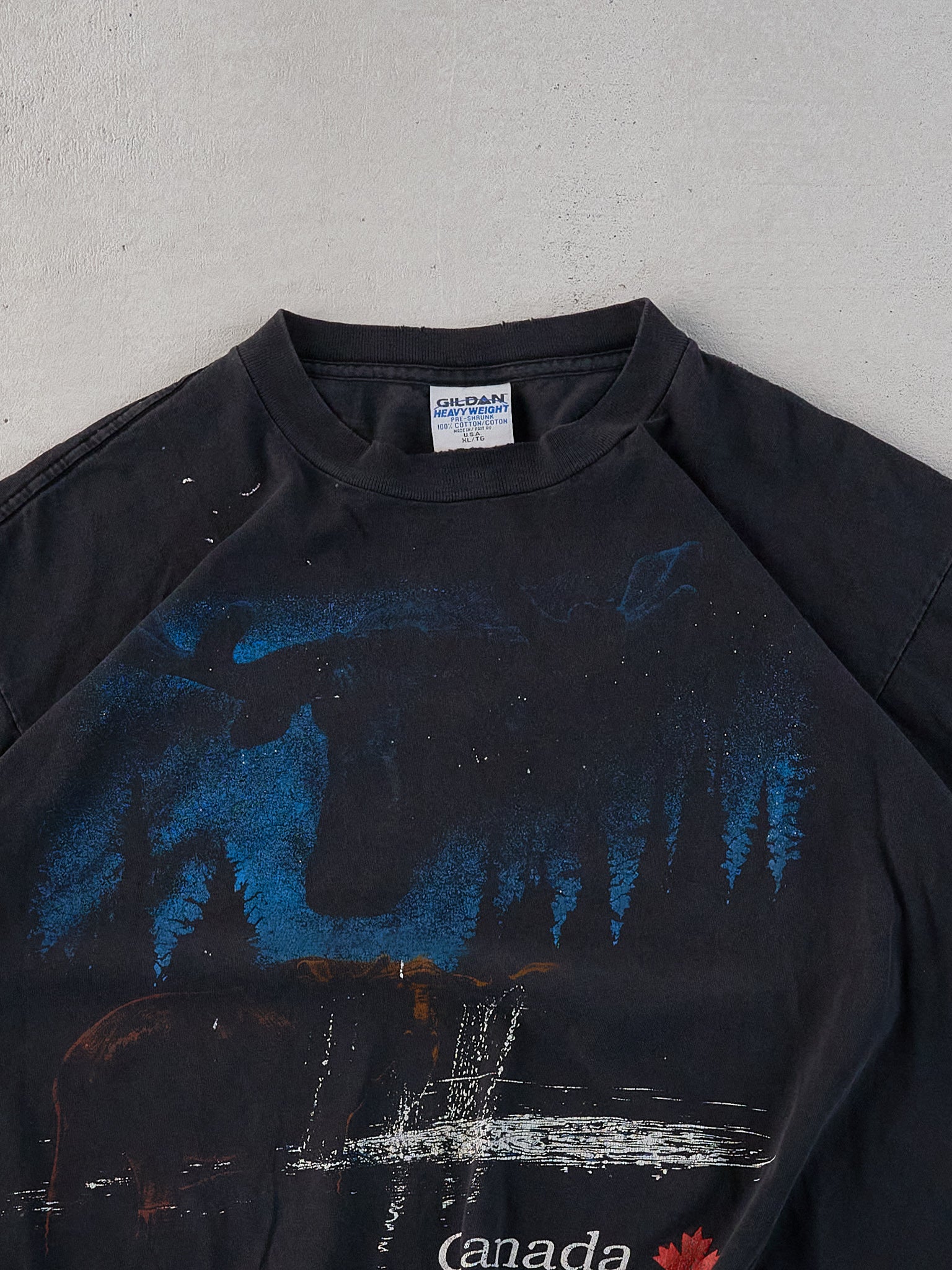 Vintage 90s Black Canada Nature Outdoor Graphic Tee (L)
