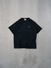 Vintage 90s Black Nike Swoosh Blank Tee (M)