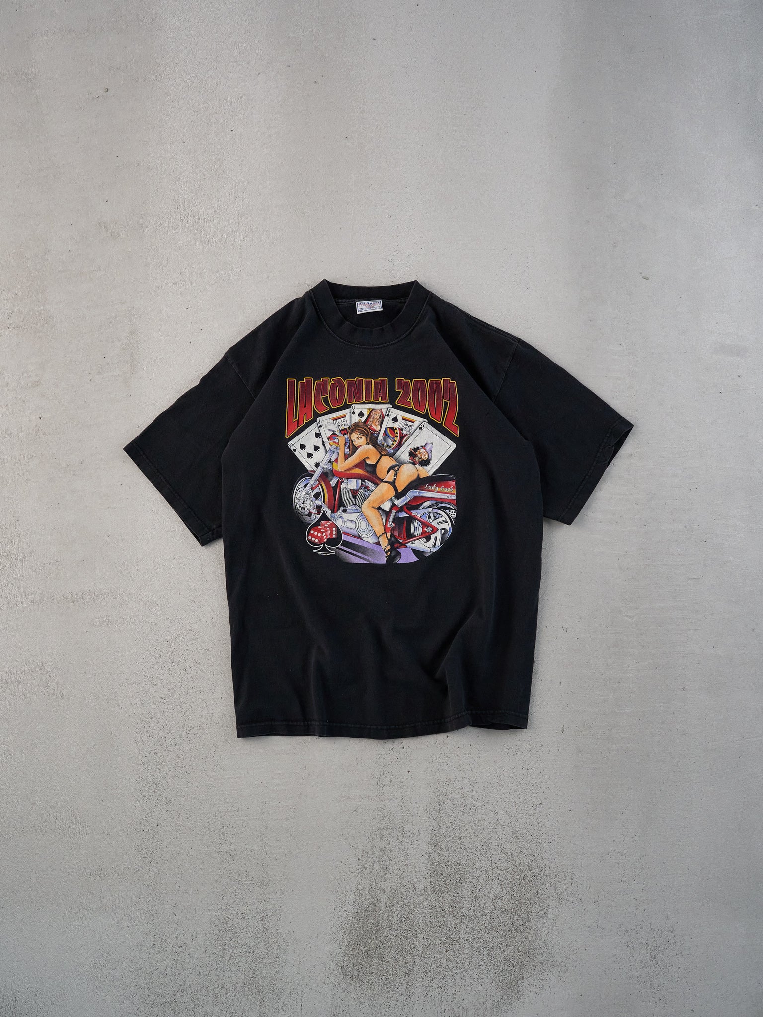 Vintage 02' Black Laconia Biker Graphic Tee (S)