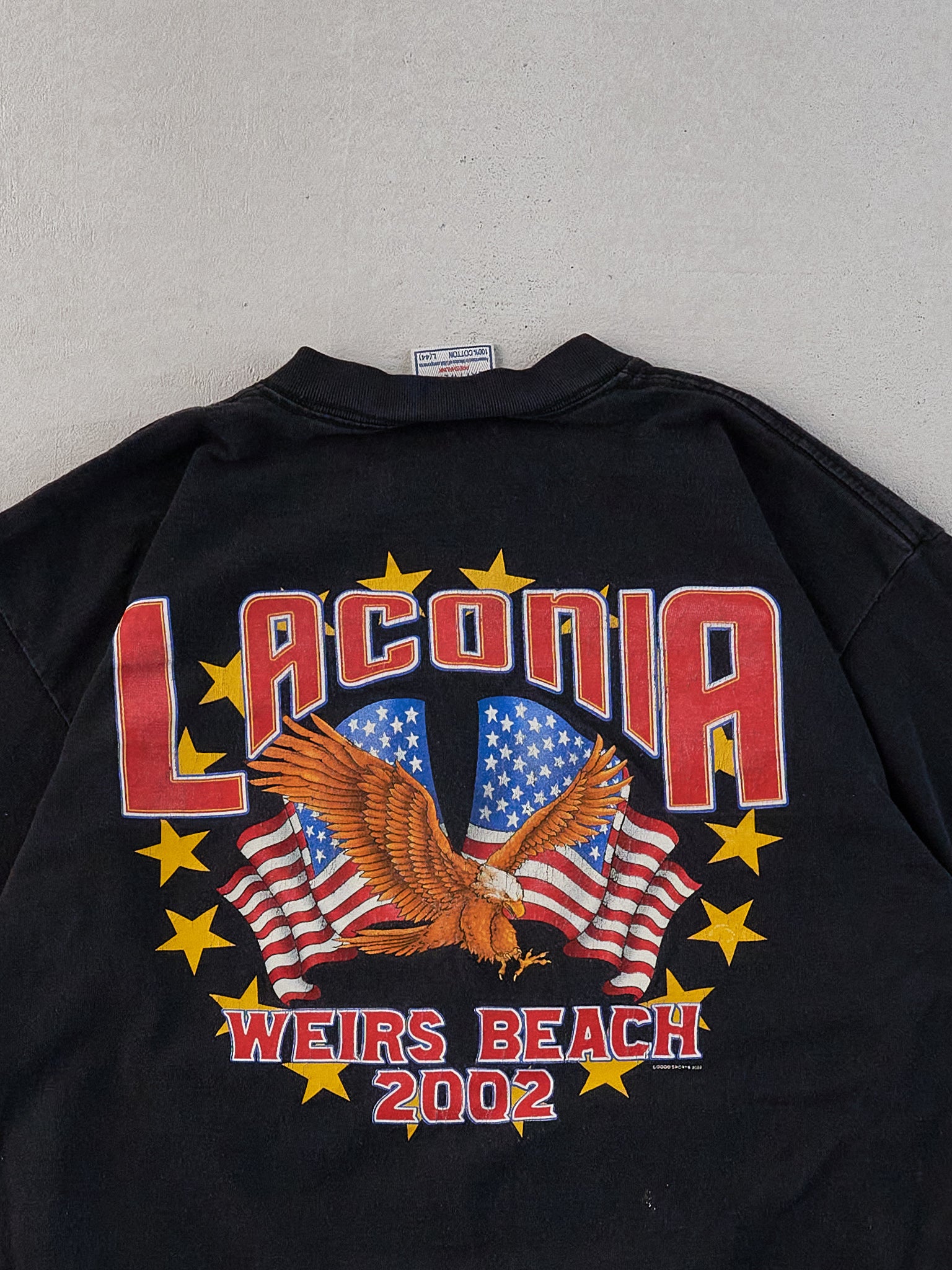 Vintage 02' Black Laconia Biker Graphic Tee (S)