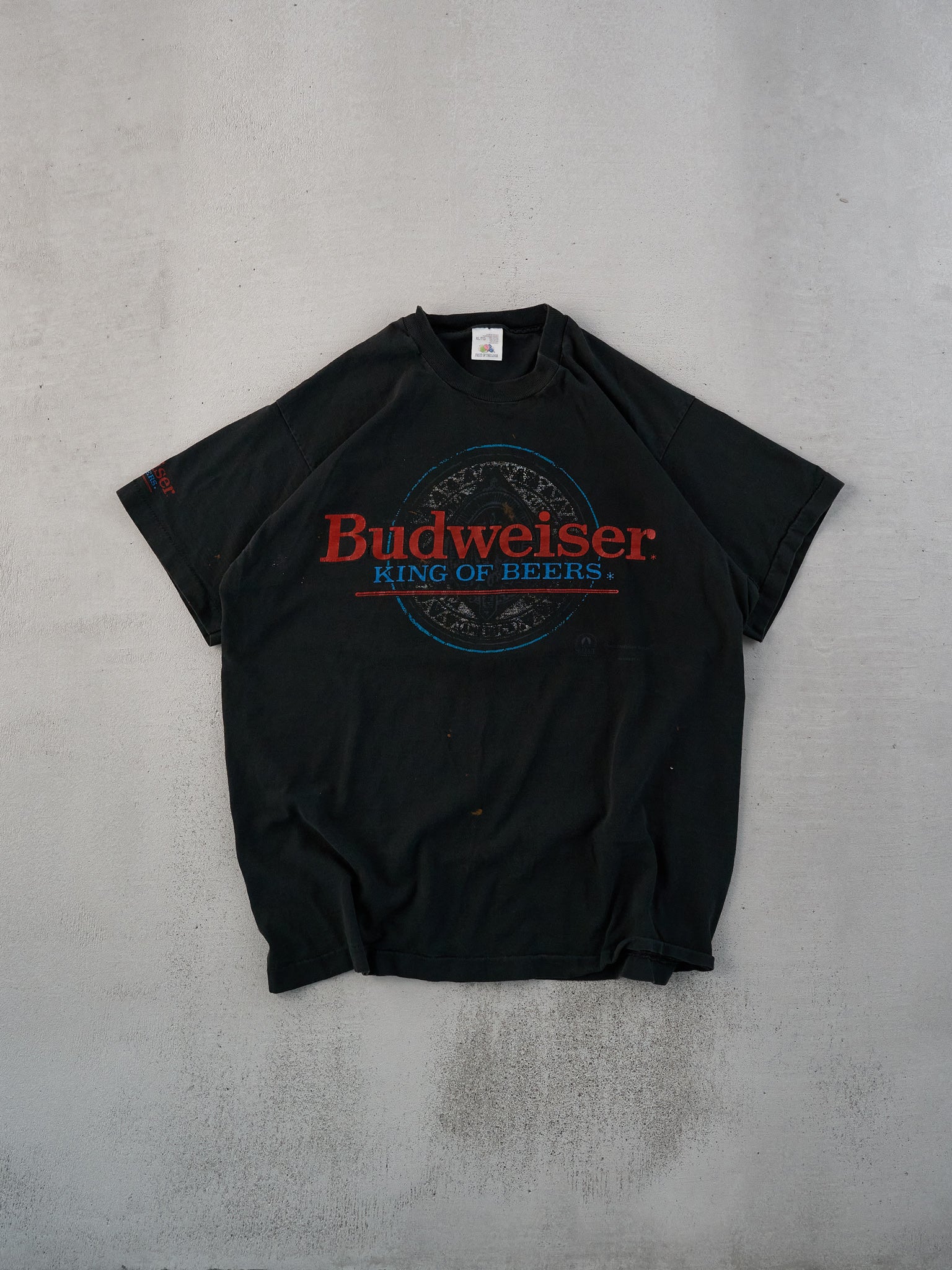 Vintage 92' Black Budweiser King Of Beer Graphic Tee (L)