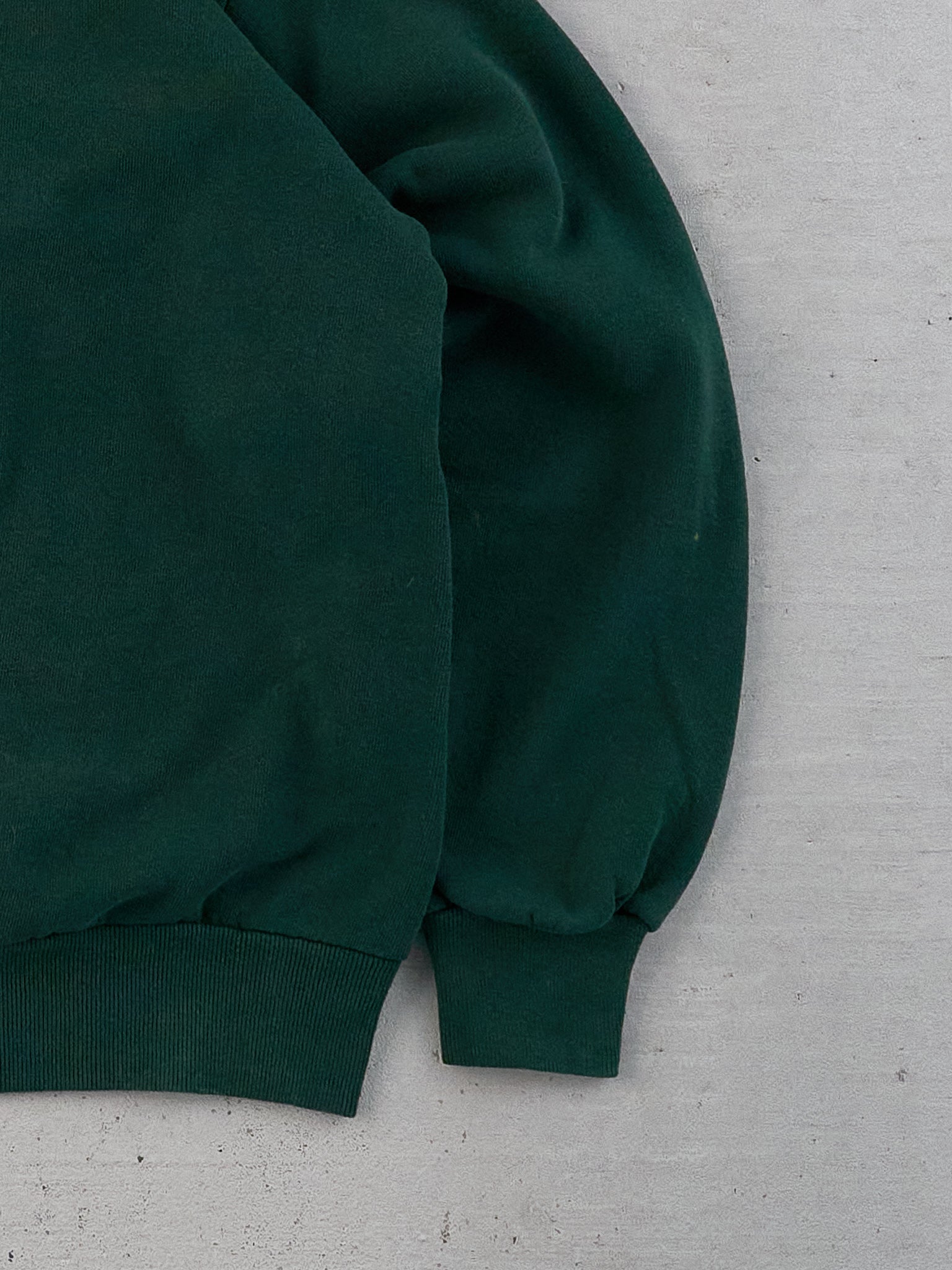 Vintatge 90s Pine Green Jerzees Blank Crewneck (M)