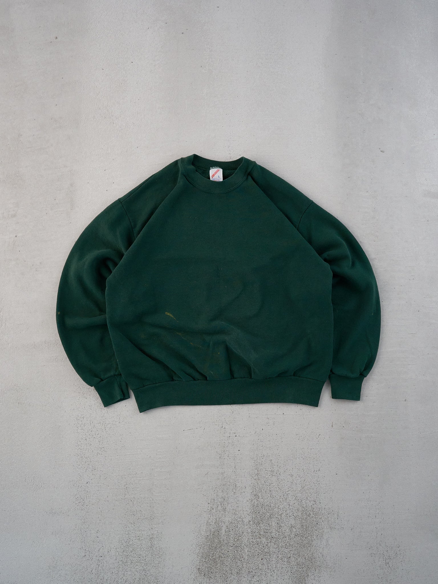 Vintatge 90s Pine Green Jerzees Blank Crewneck (M)