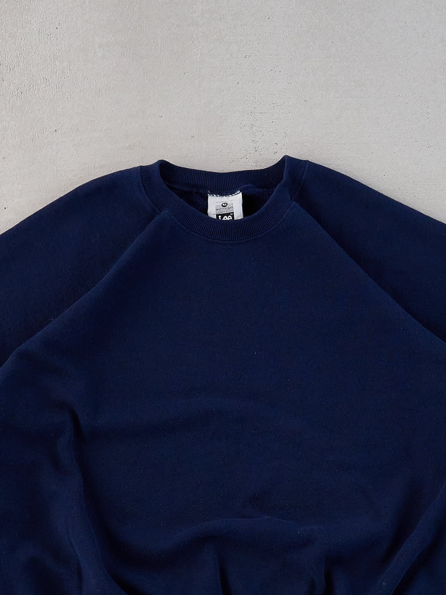 Vintage 90s Navy Blue Lee Blank Boxy Crewneck (L/XL)