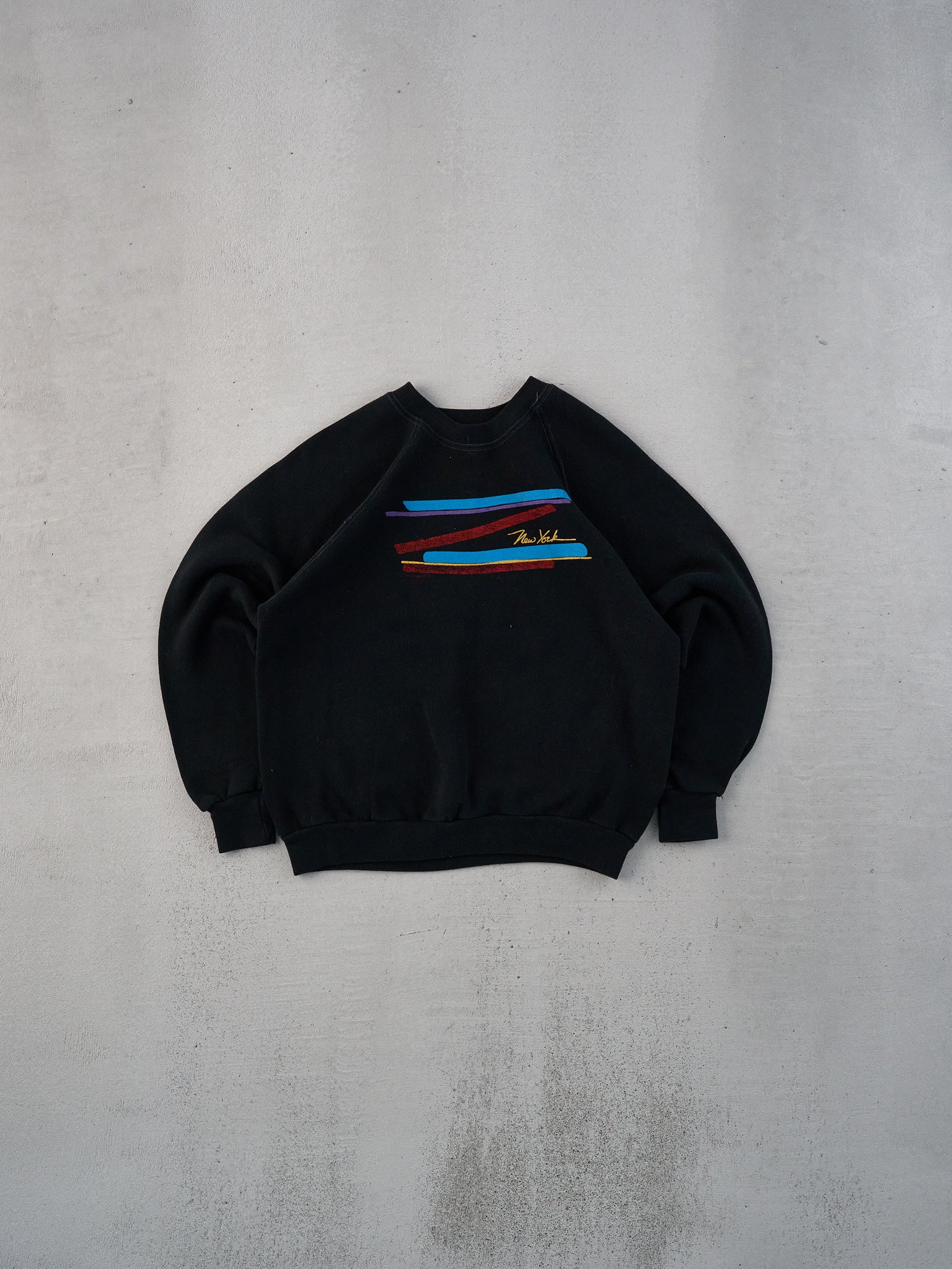 Vintage 90s Black New York Graphic Crewneck (XS)