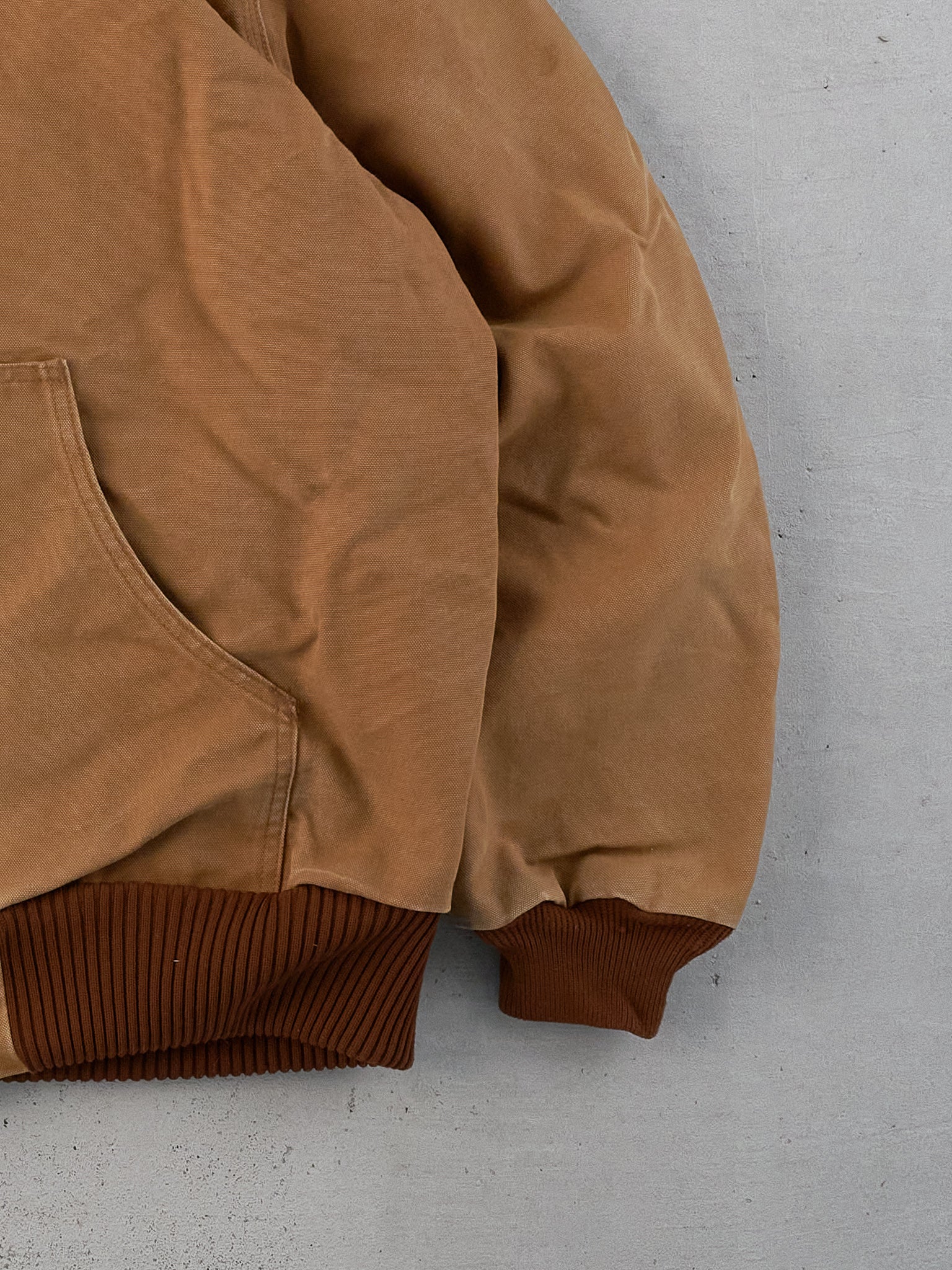 Vintage 90s Khaki Carhartt Hooded Workwear Jacket (XL)