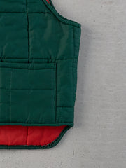 Vintage 90s Green and Red Spratford Reversible Puffer Vest (M)