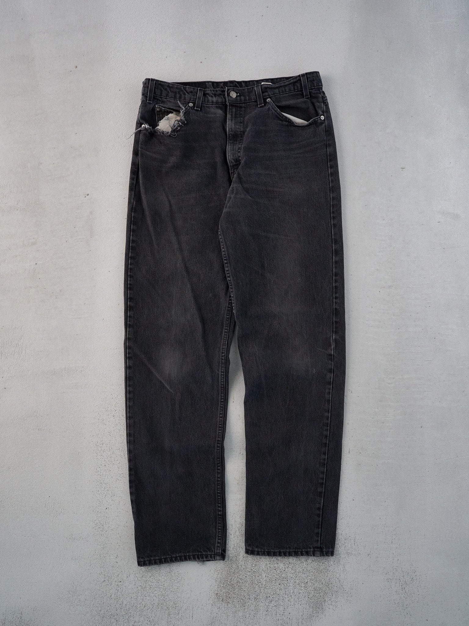 Vintage 70s Black Levi's 550 Relax Fit Denim Jeans (36x36)