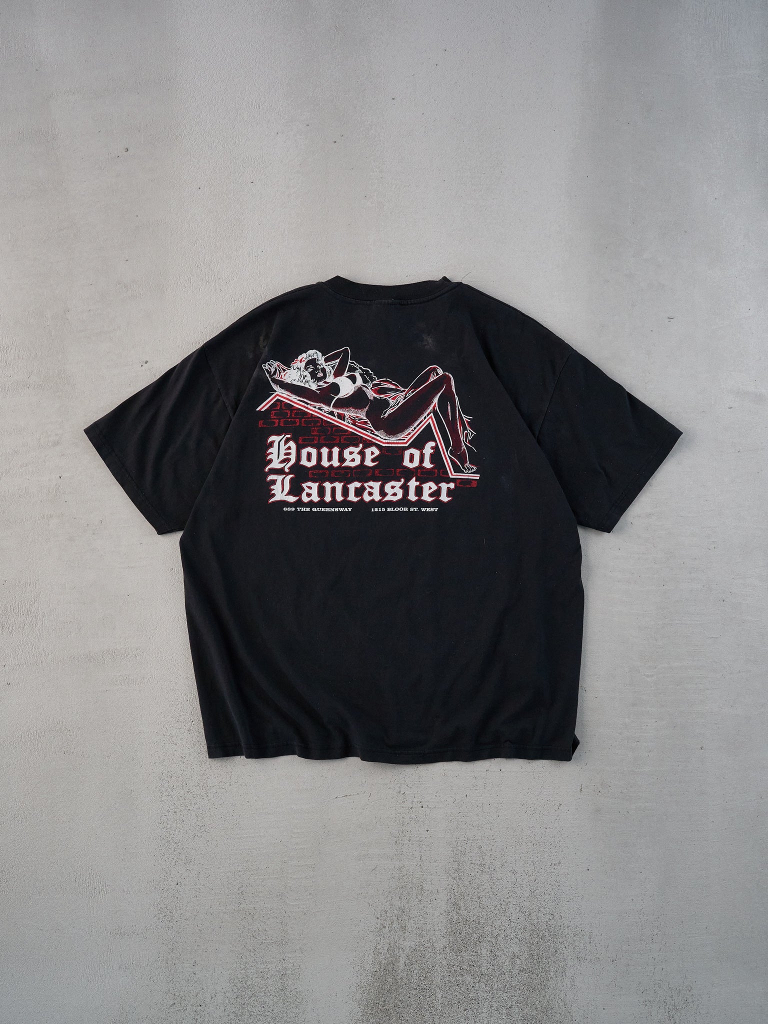 Vintage 90s Black Molson Dry House of Lancaster Graphic Tee (L)