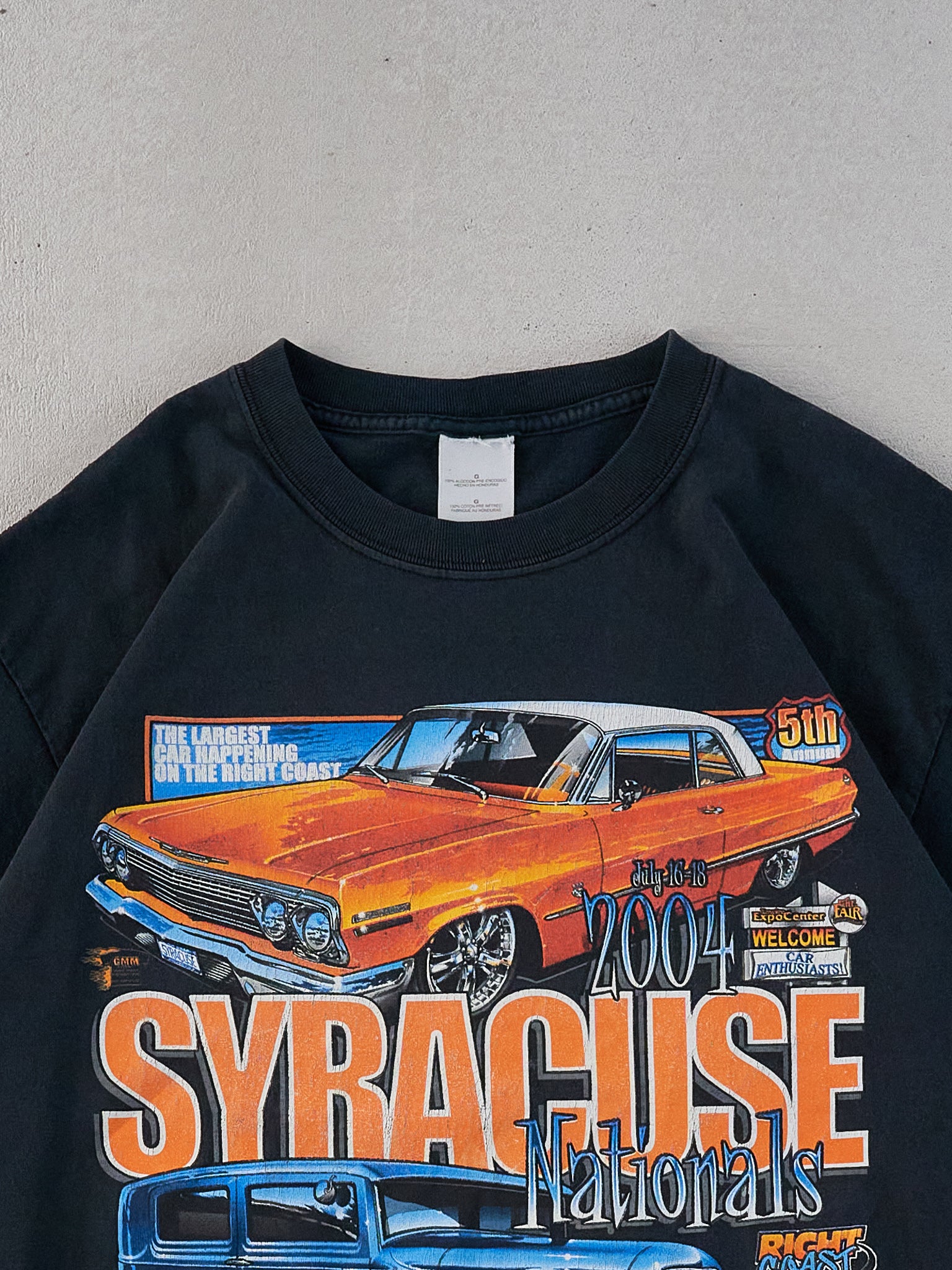 Vintage 04' Black Syracuse Nationals Car Graphic Tee (M)