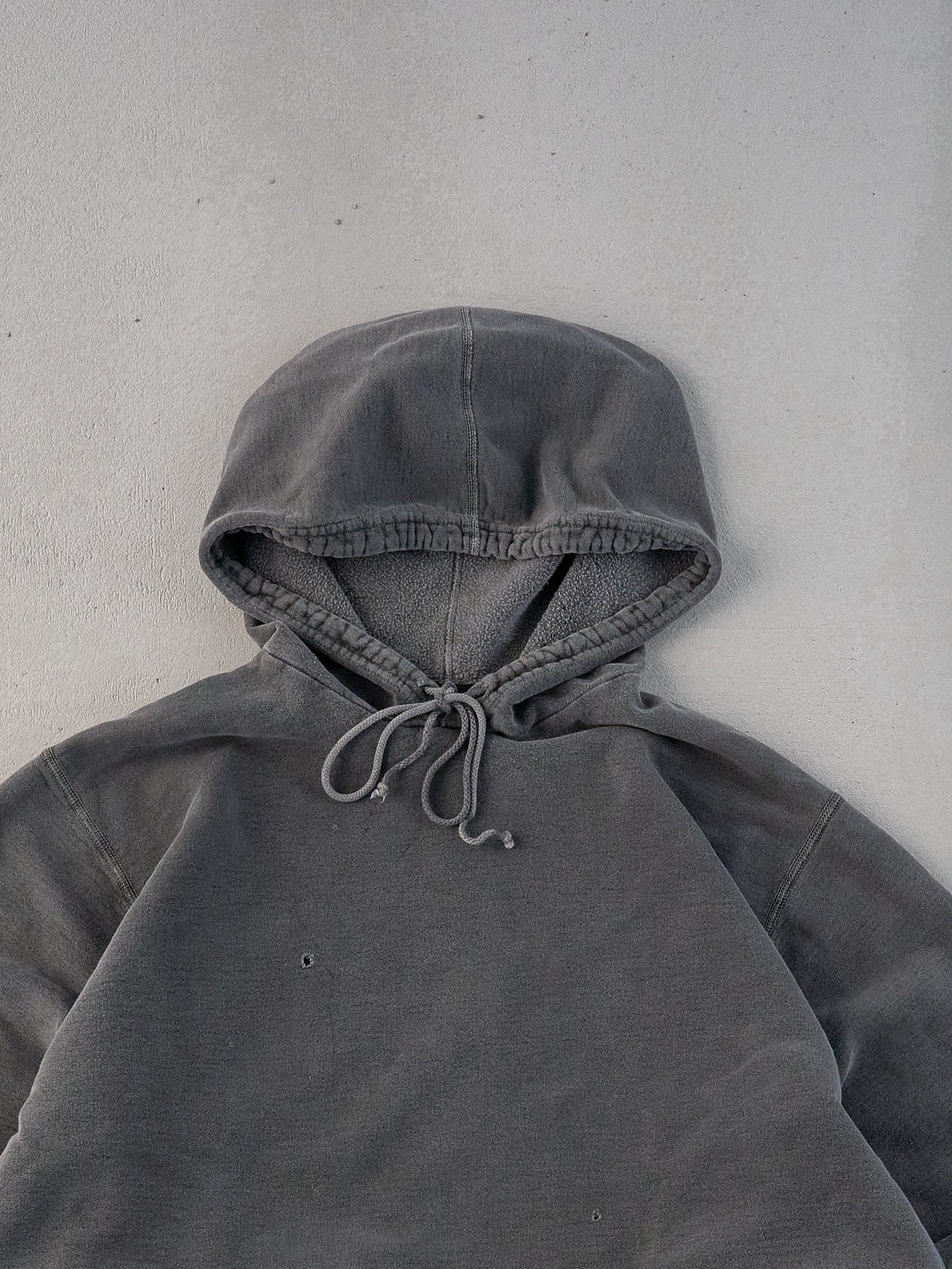 Vintage 90s Washed Black Wind-river Blank Hoodie (XL)