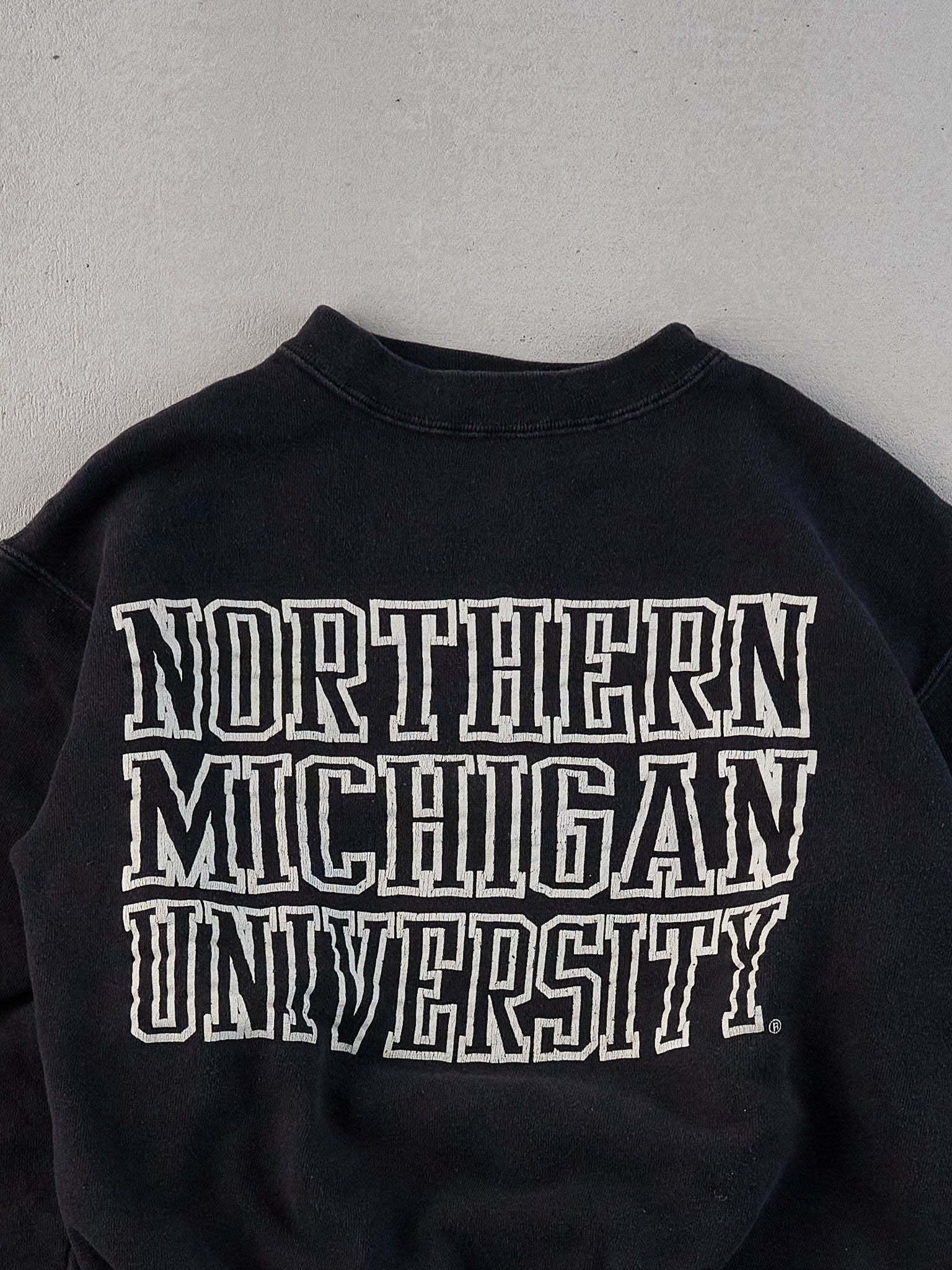 Vintage 90s Black Northern Michigan University Crewneck (S/M)