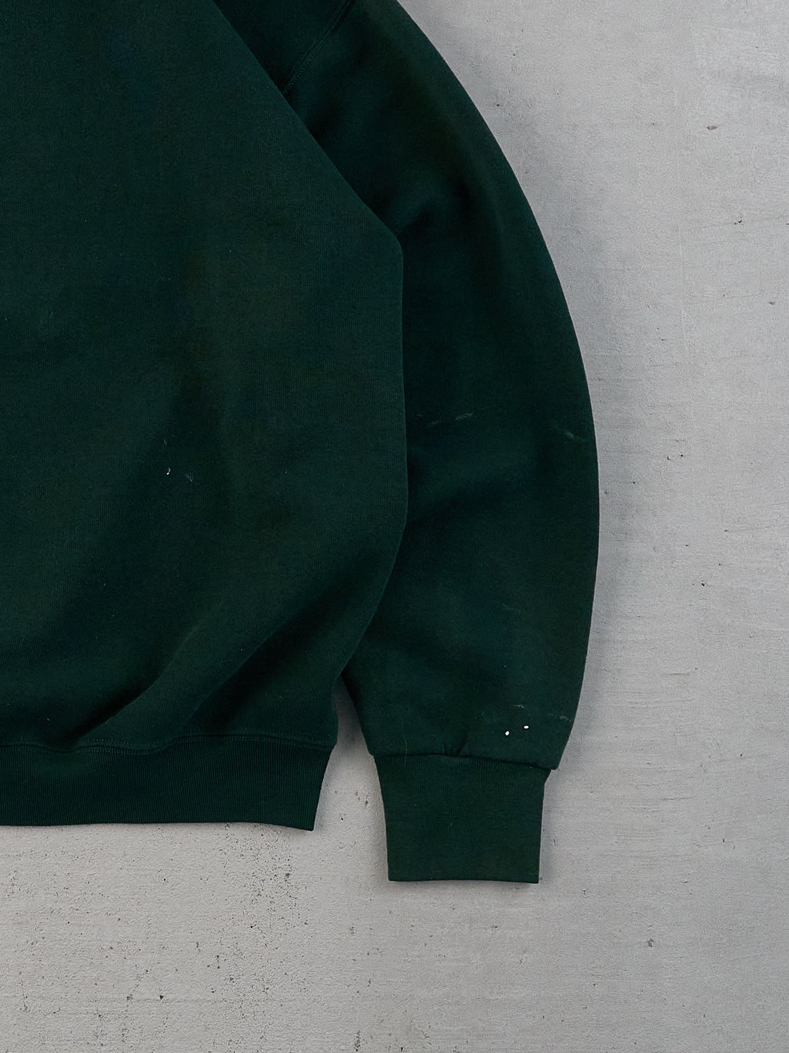Vintage 90s Pine Green Fruit Of The Loom Blank Crewneck (L)