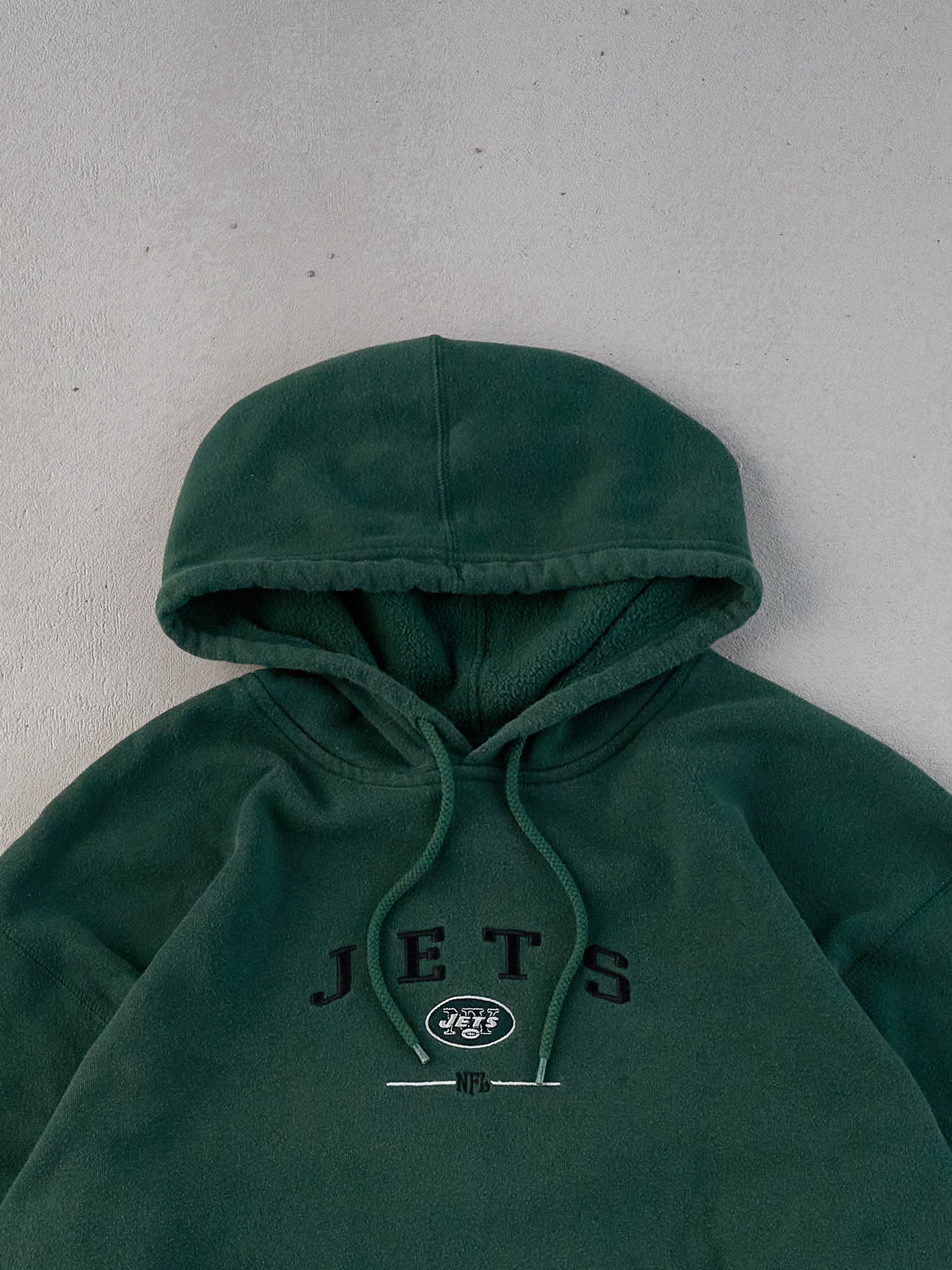Vintage 90s Dark Green New York Jets NFL Hoodie (L/XL)
