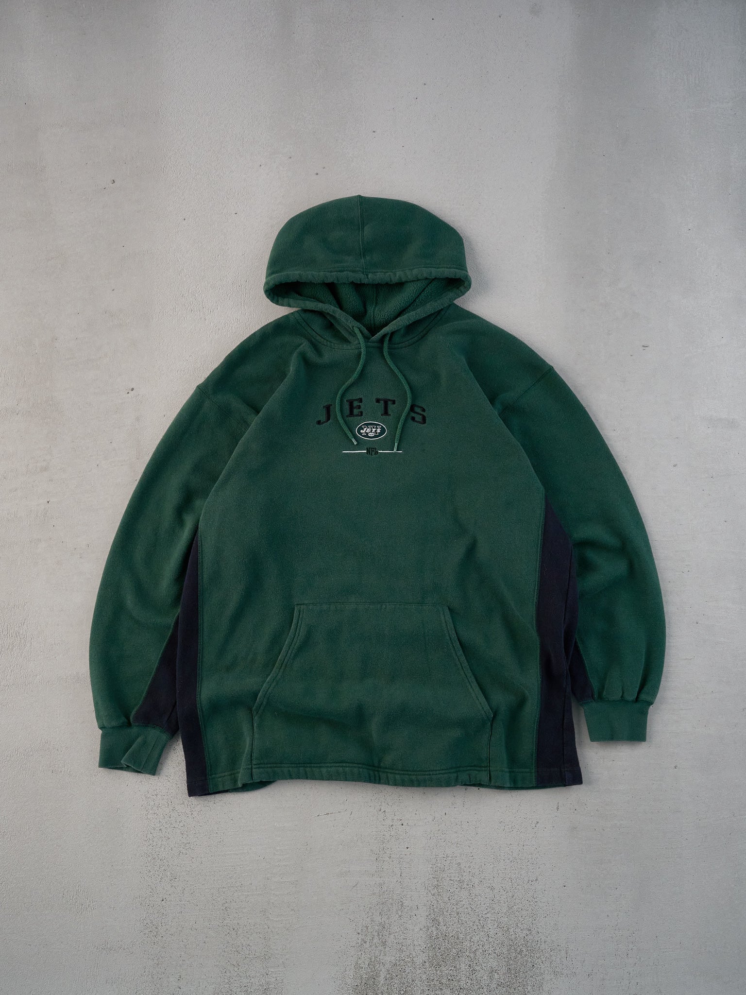 Vintage 90s Dark Green New York Jets NFL Hoodie (L/XL)