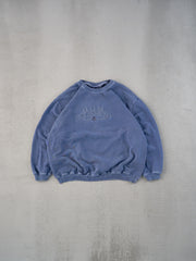 Vintage 90s Washed Blue Bum Equipment Crewneck (M)