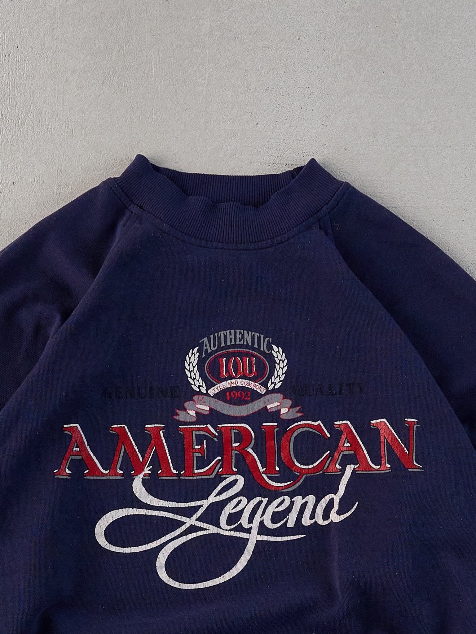Vintage 90s Dark Blue Genuine American Legend Crewneck (M)