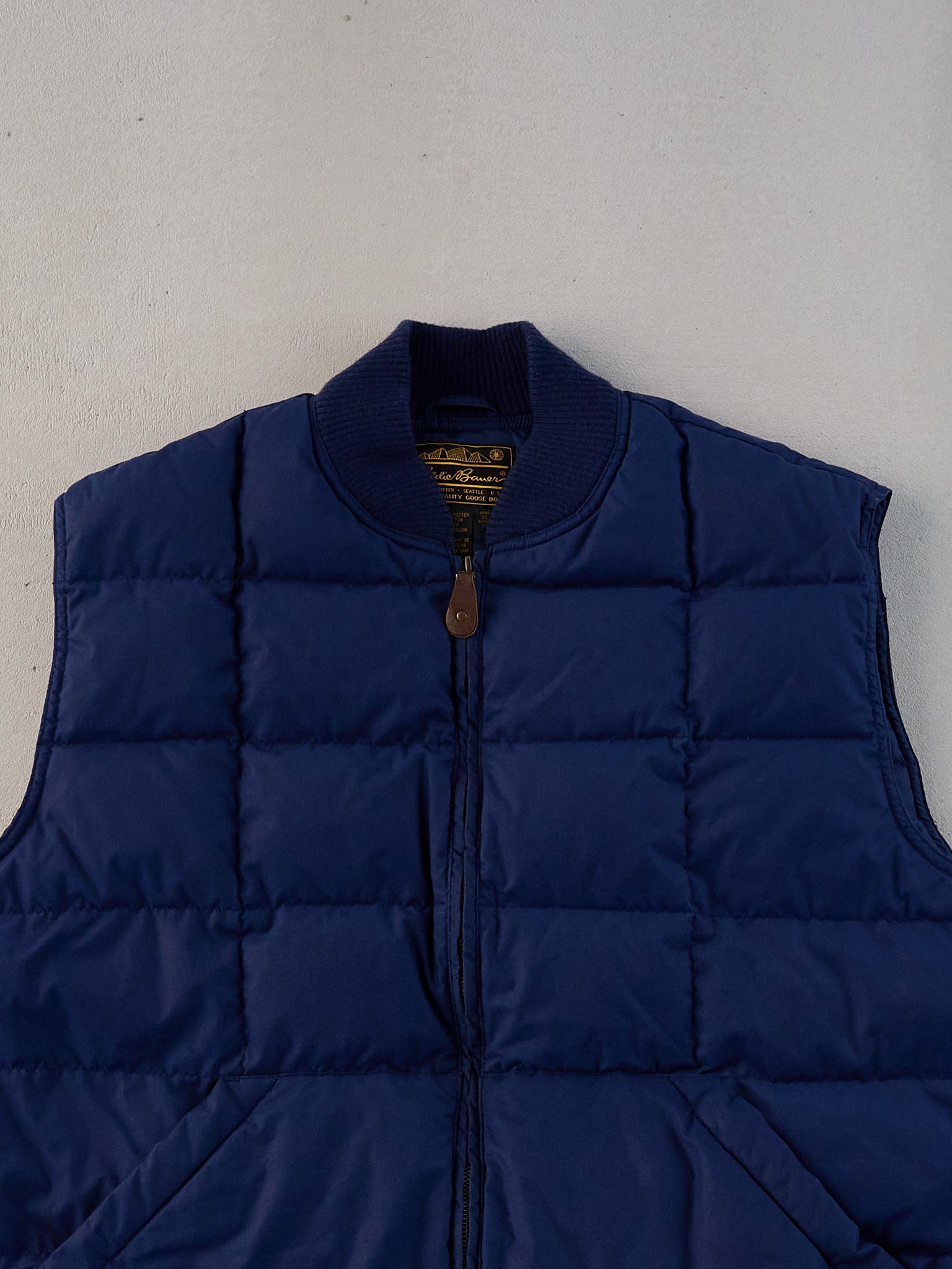 Vintage 90s Dark Navy Blue Eddie Bauer Puffer Vest (L/XL)