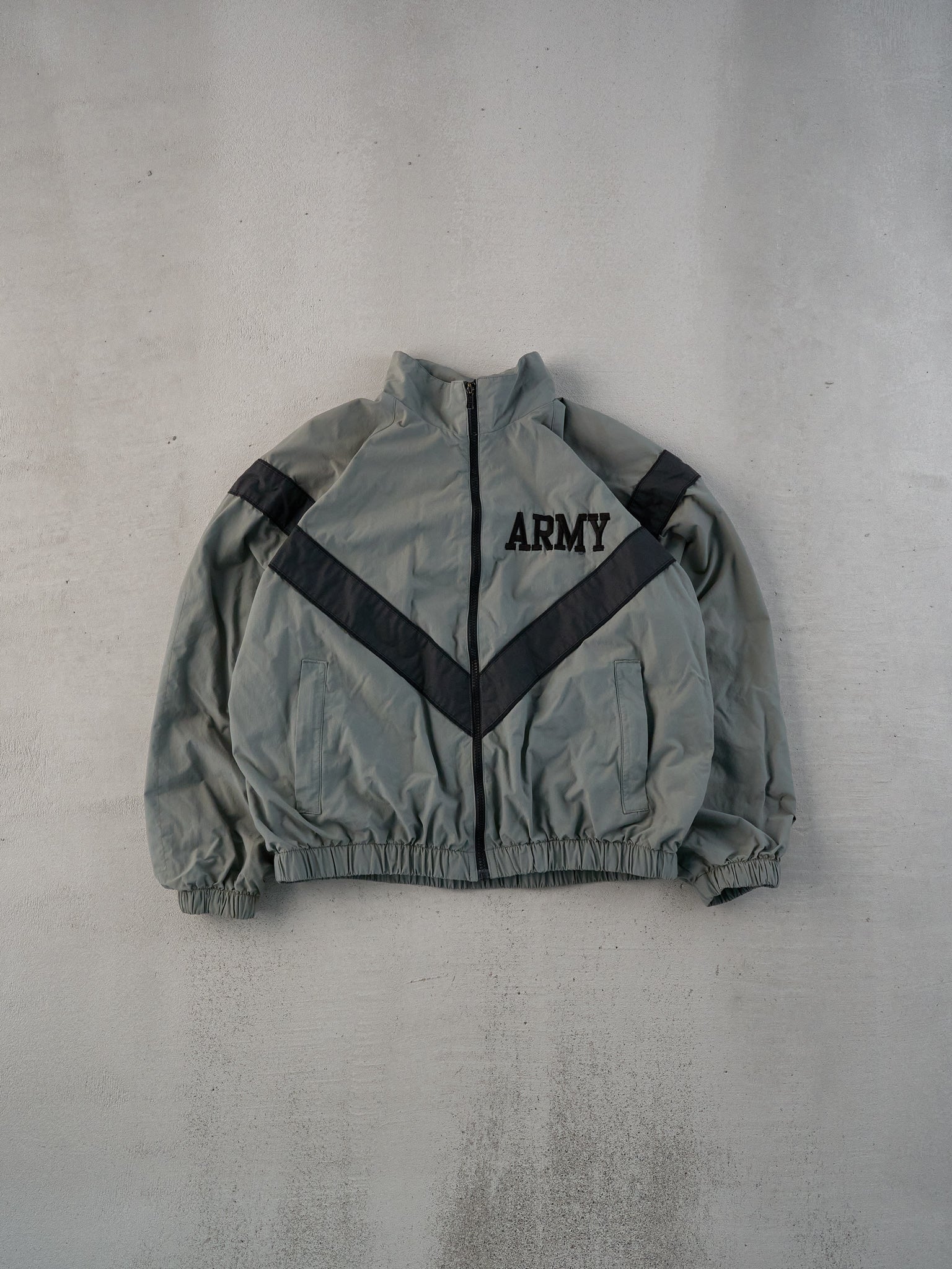 Vintage Sage Reflective Army Windbreaker (M)