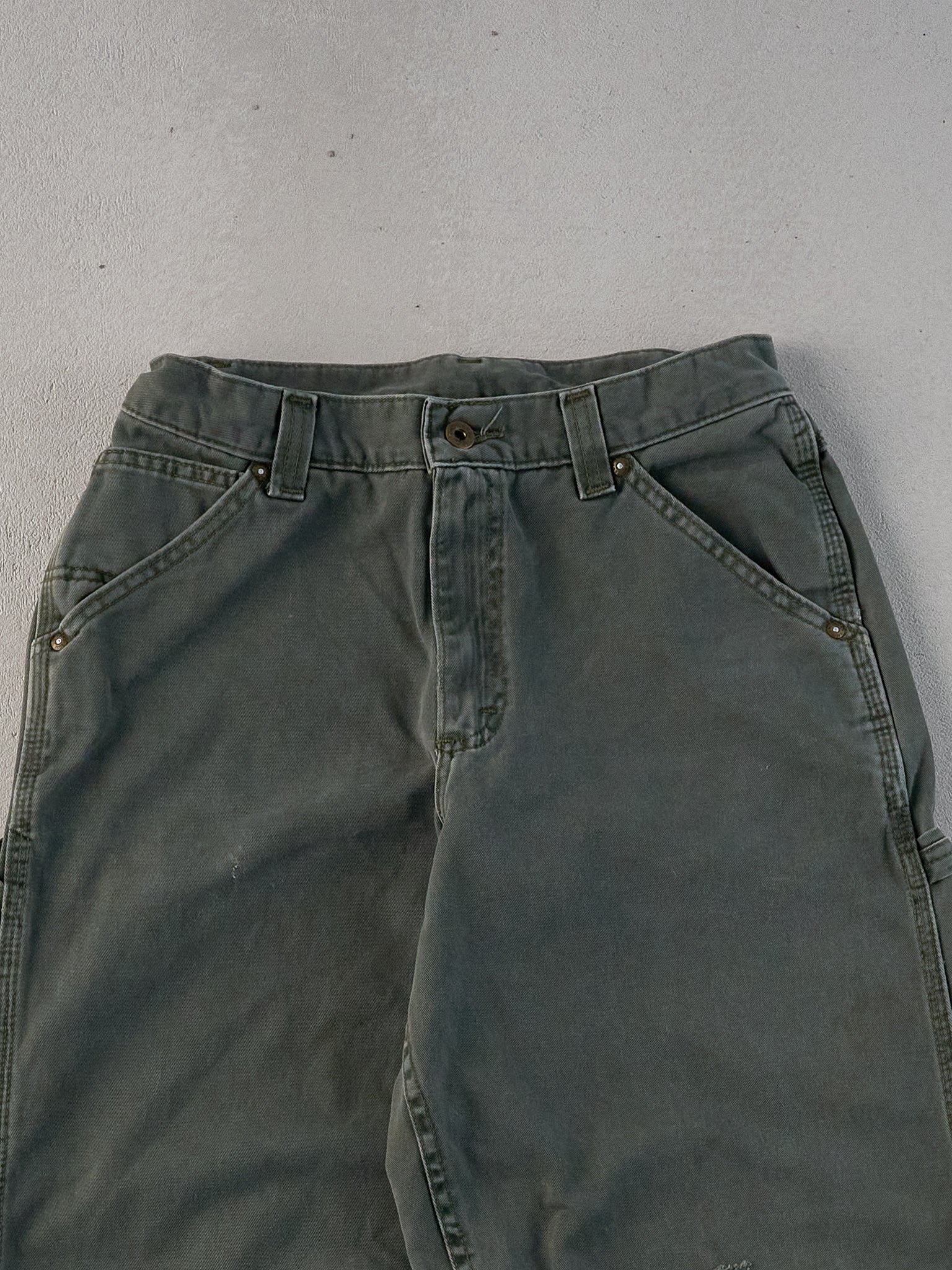 Vintage 90s Washed Green Lee Dungeree Carpenter Pants (30x31)