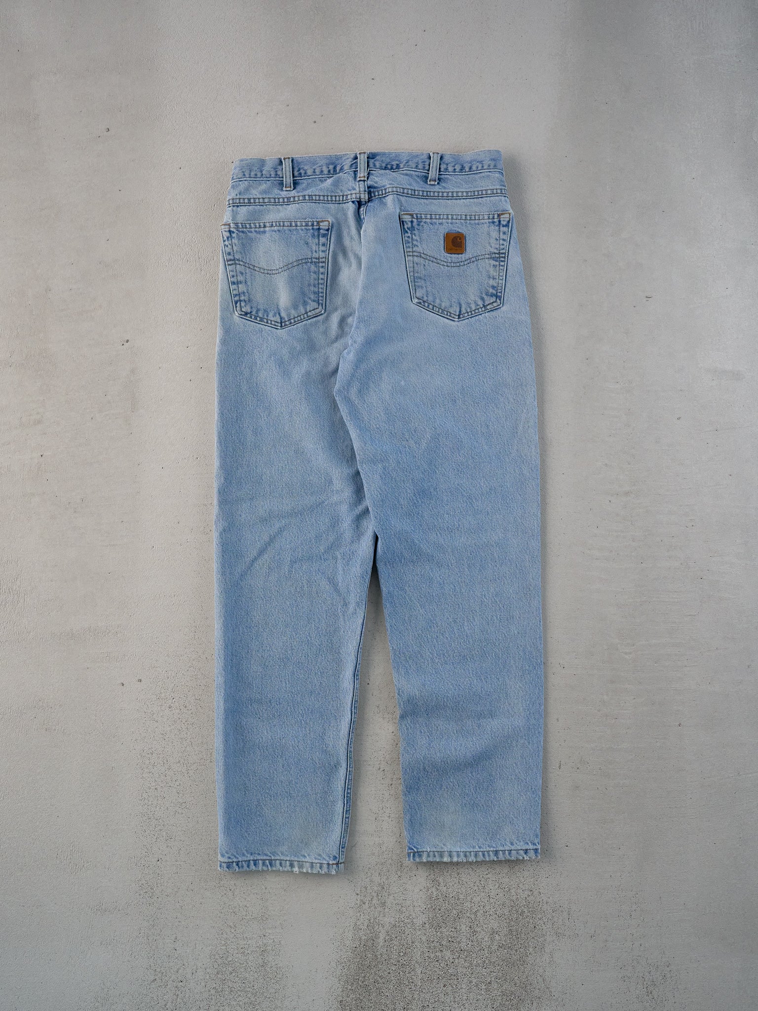 Vintage 90s Washed Blue Carhartt Workwear Denim Jeans (34x32)