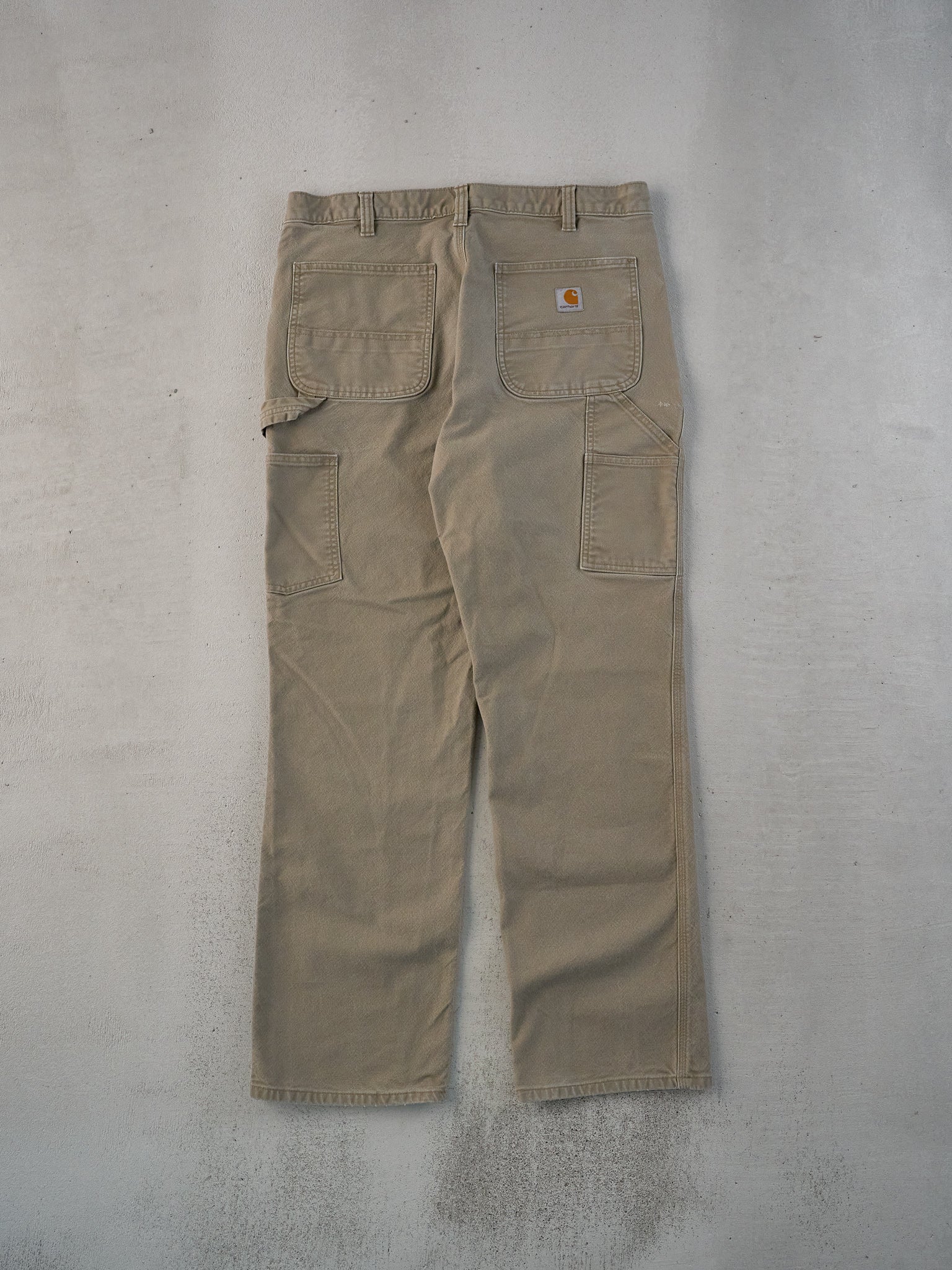 Vintage Y2k Khaki Carhartt Workwear Carpenter Pants (36x32)