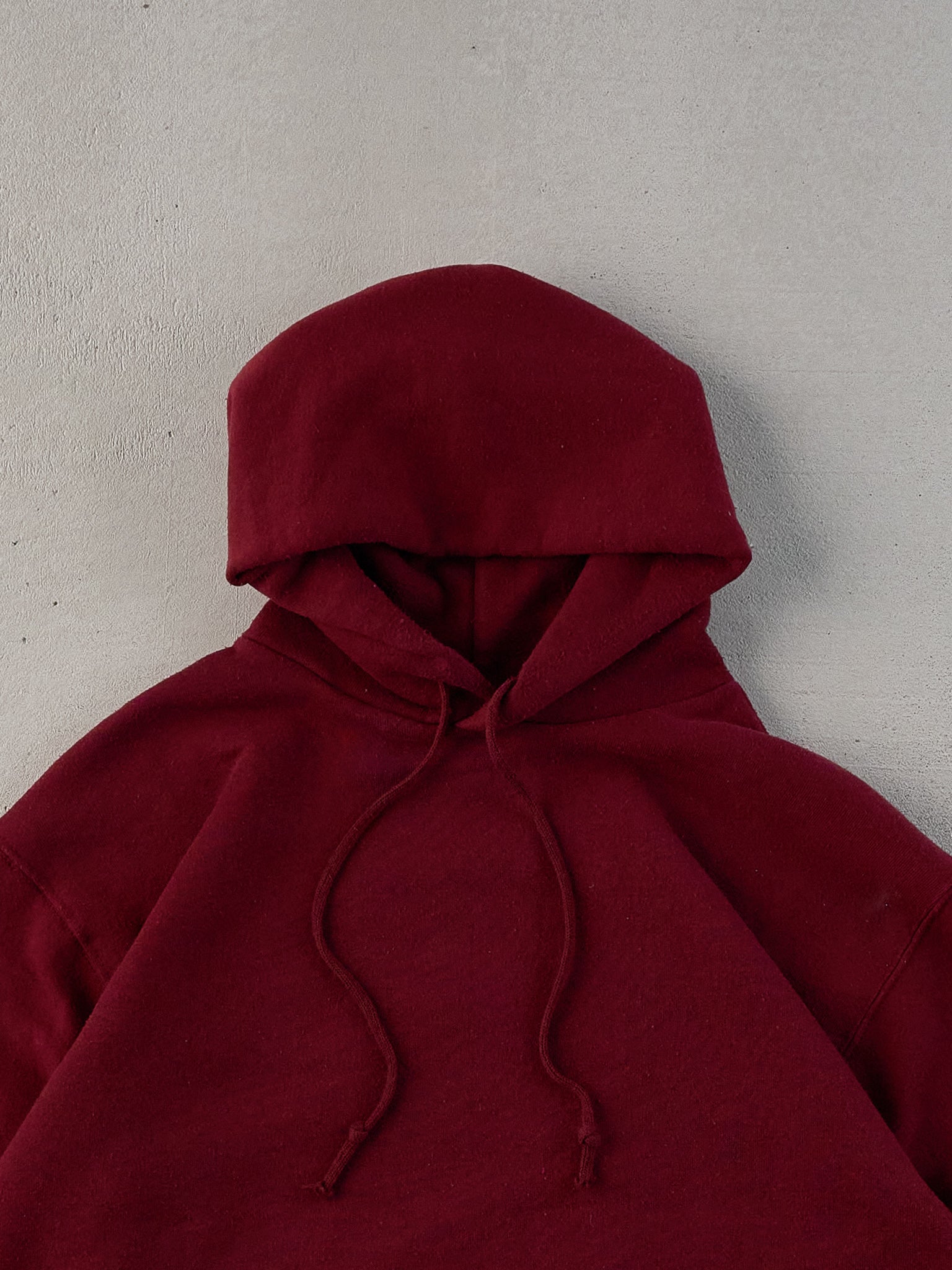 Vintage 80s Maroon Russell Athletics Blank Hoodie (M)