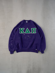 Vintage 90s Purple and Green KAN Paint Crewneck (L)