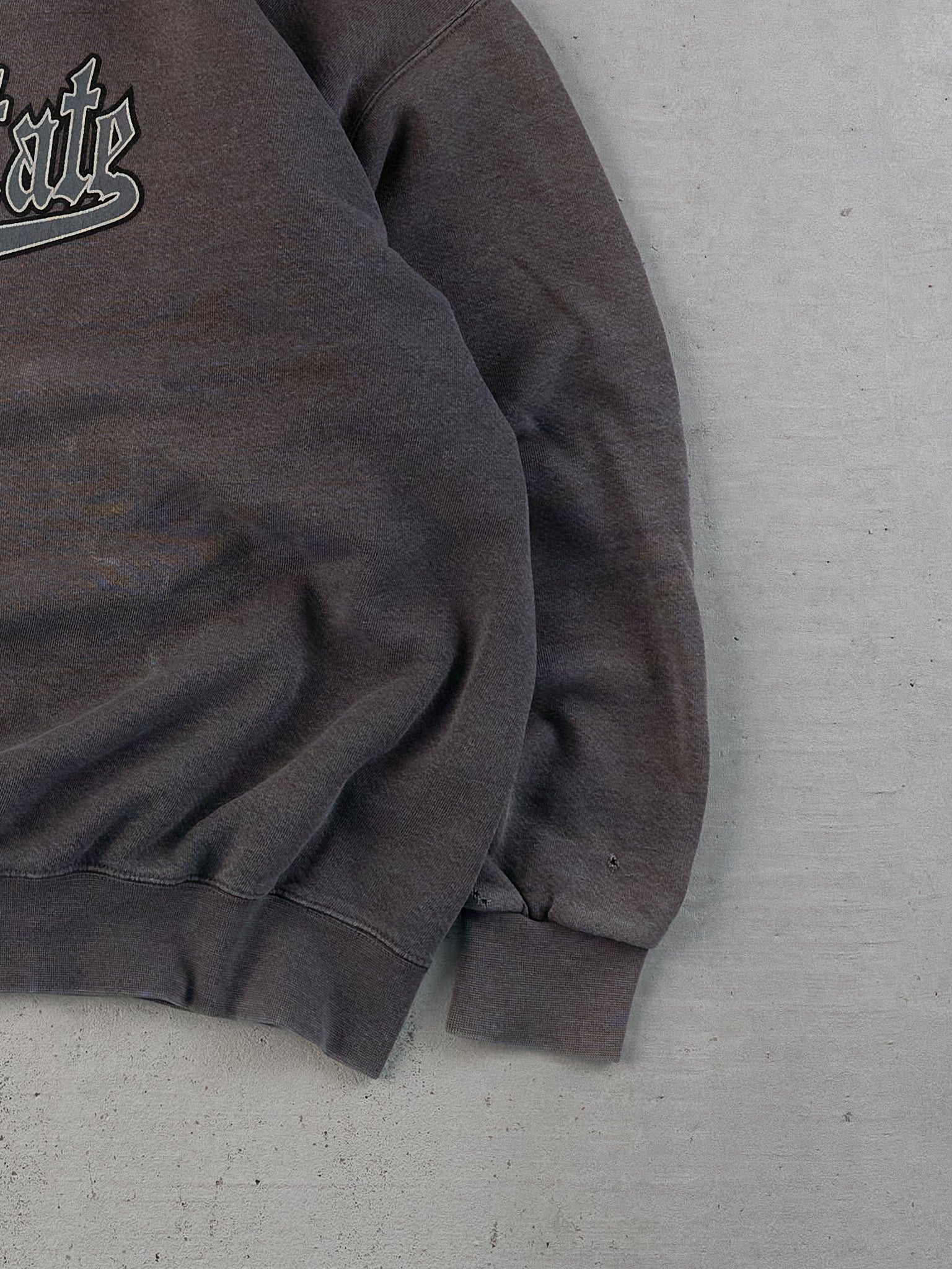 Vintage 90s Washed Dark Grey Tri-State University Crewneck (L)