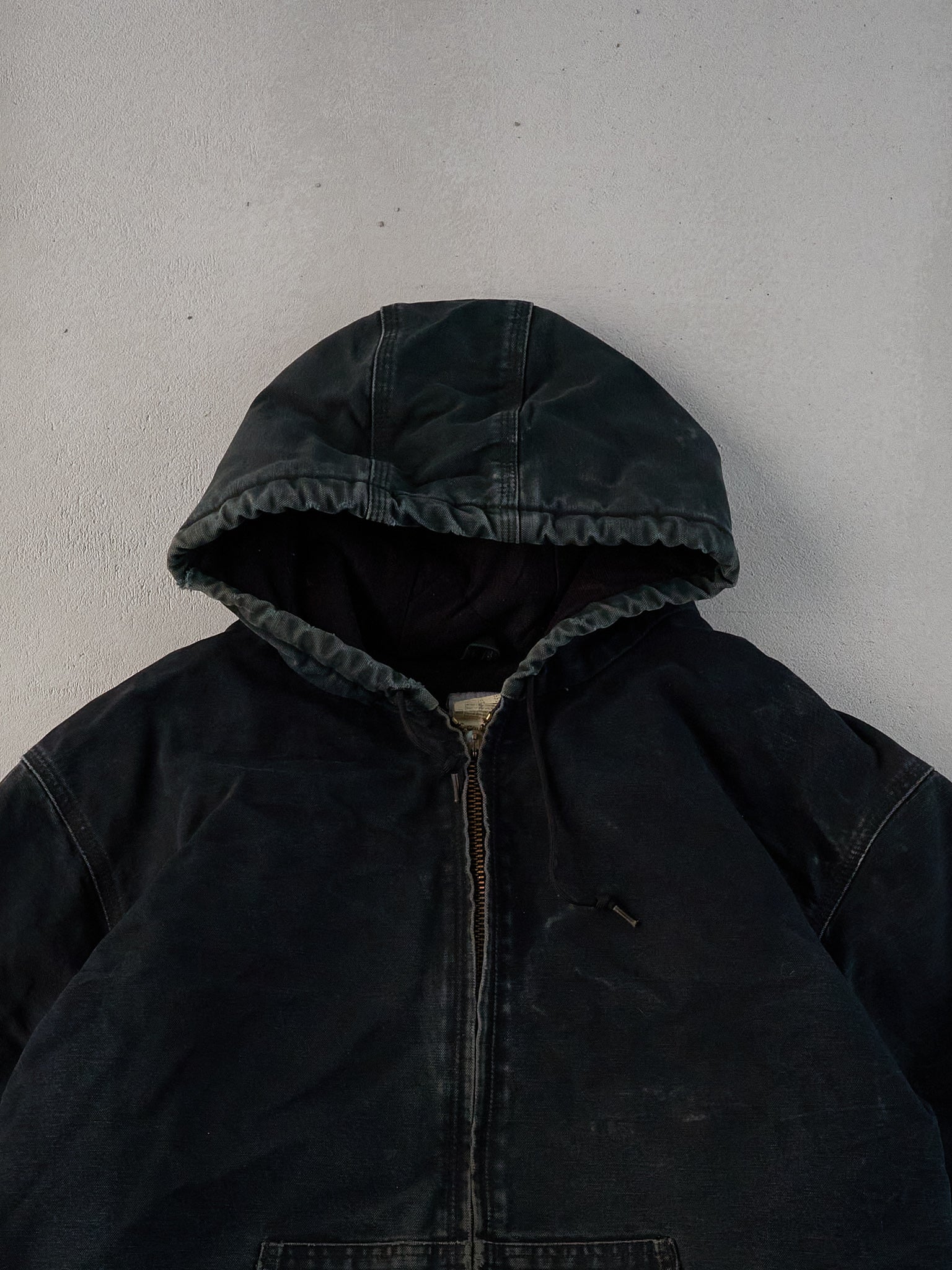 Vintage 90s Black Carhartt Hooded Workwear Jacket (XXL)