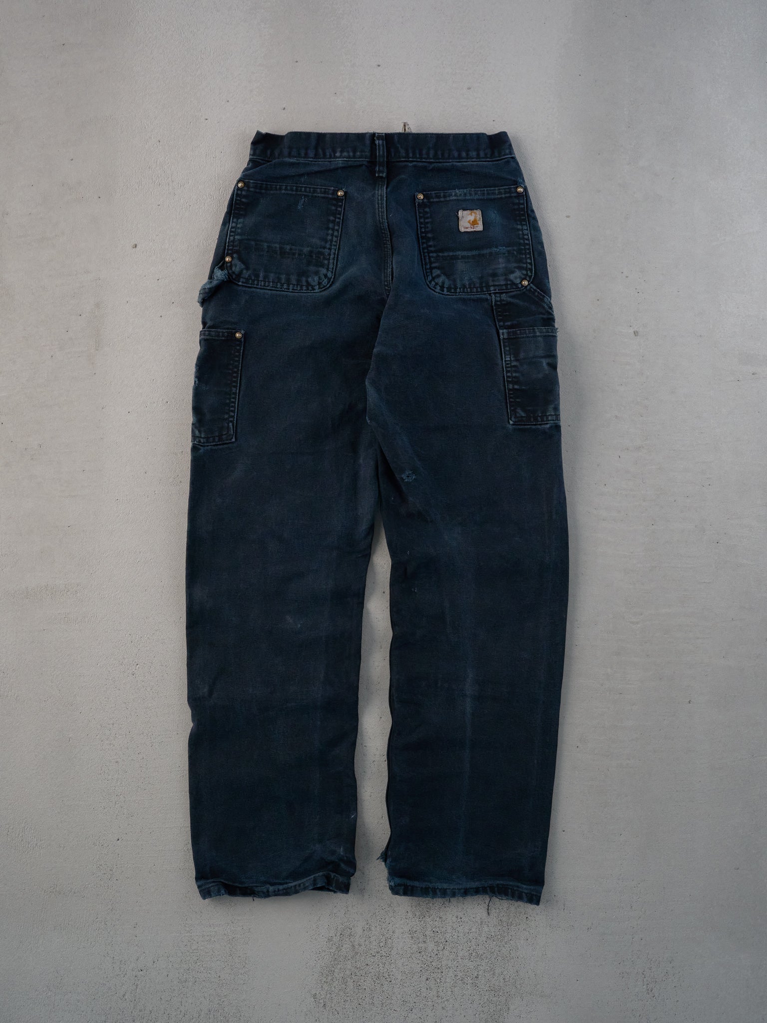 Vintage 90s Black Carhartt Double Knee Carpenter Pants (28x31)