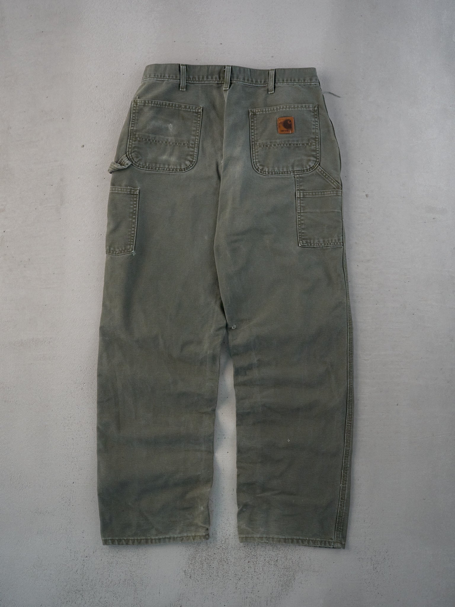 Vintage 90s Sage Green Carhartt Carpenter Pants (34x33)