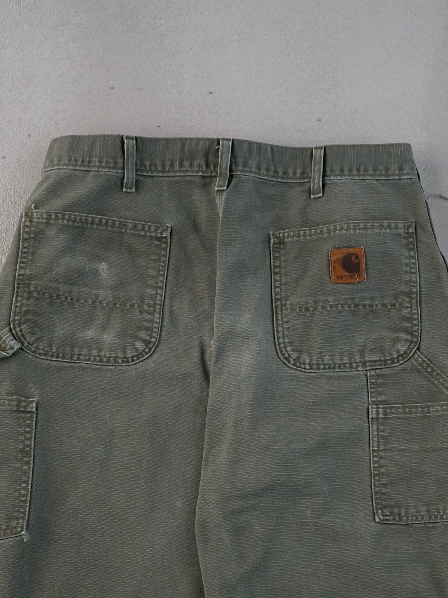 Vintage 90s Sage Green Carhartt Carpenter Pants (34x33)