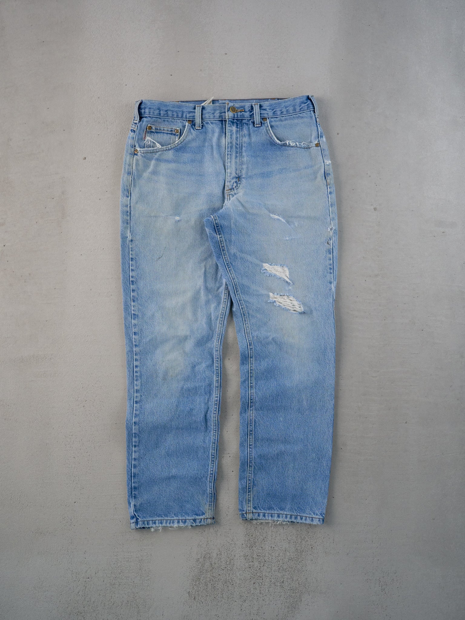 Vintage 90s Blue Carhartt Workwear Denim Jeans (33x30)