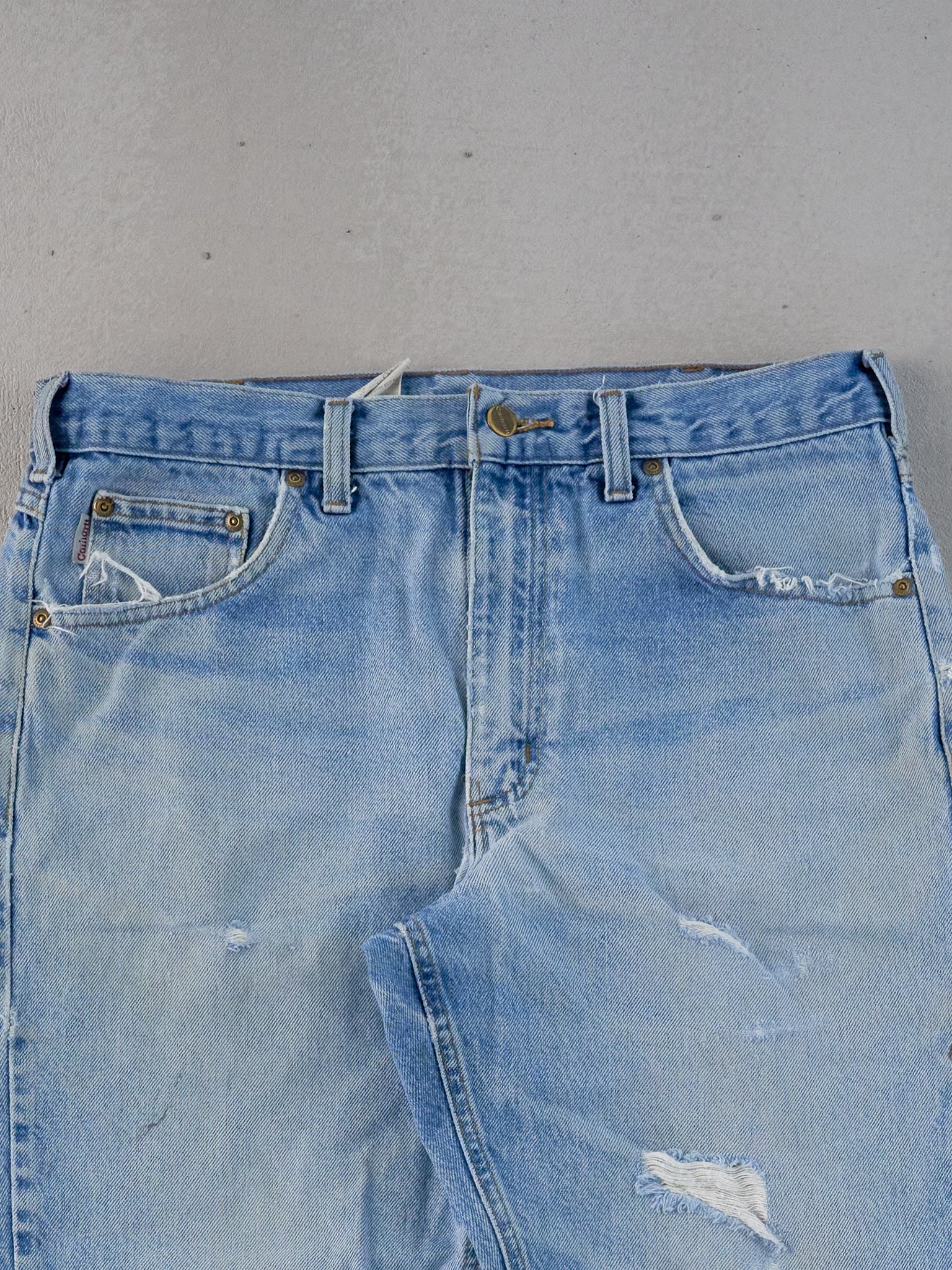 Vintage 90s Blue Carhartt Workwear Denim Jeans (33x30)