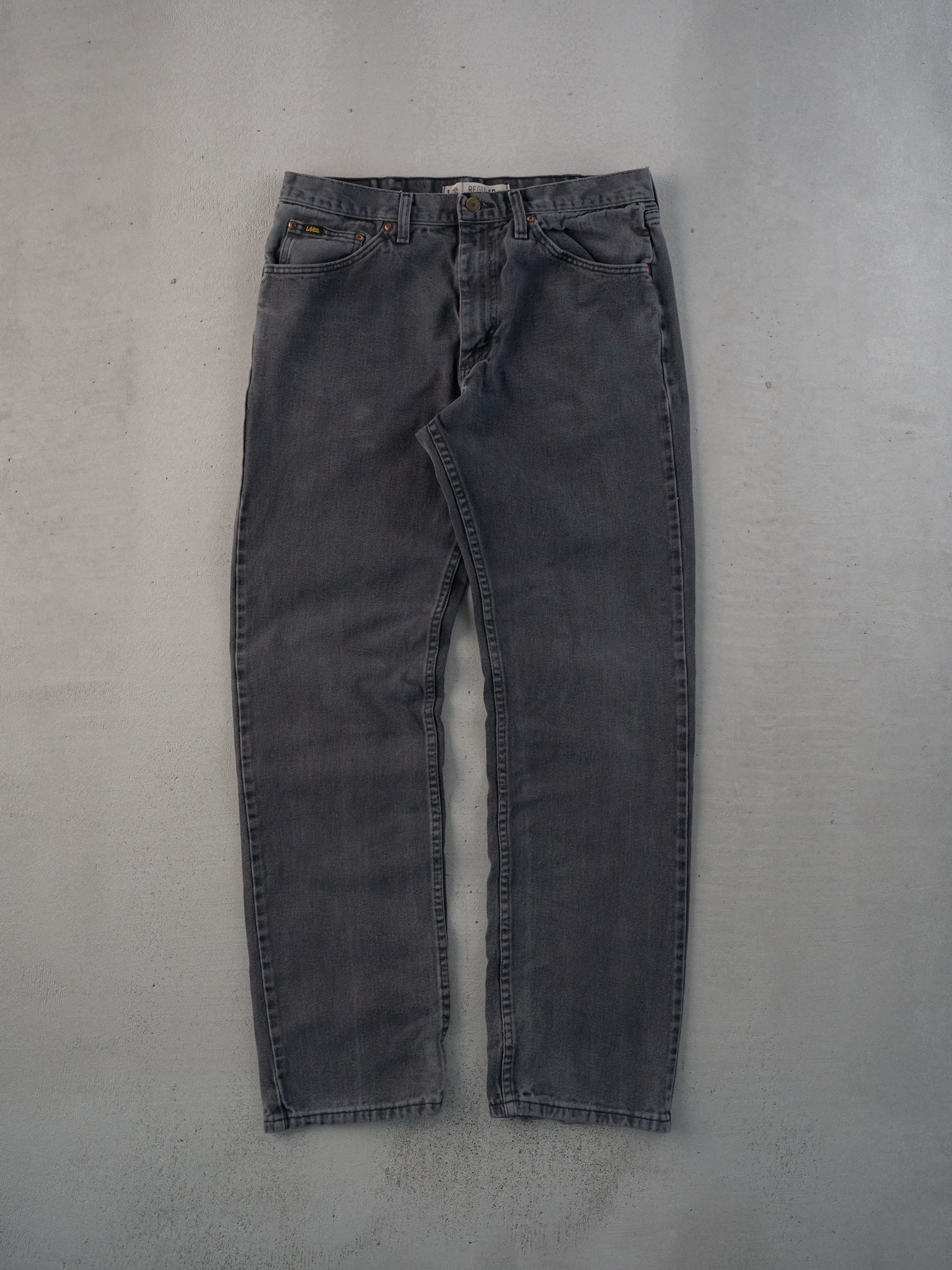 Vintage 90s Washed Grey Lee Denim Jeans (33x33)