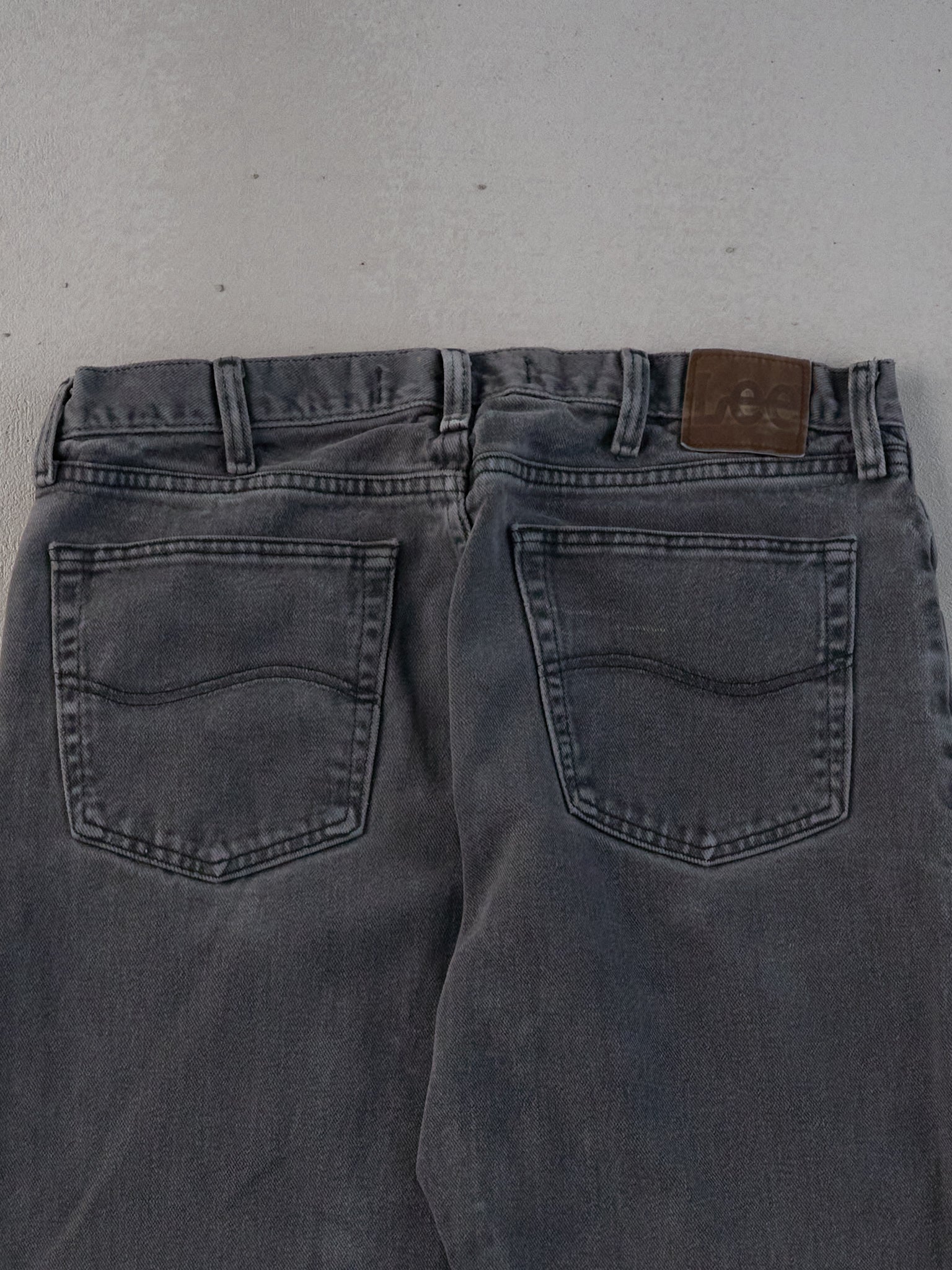 Vintage 90s Washed Grey Lee Denim Jeans (33x33)