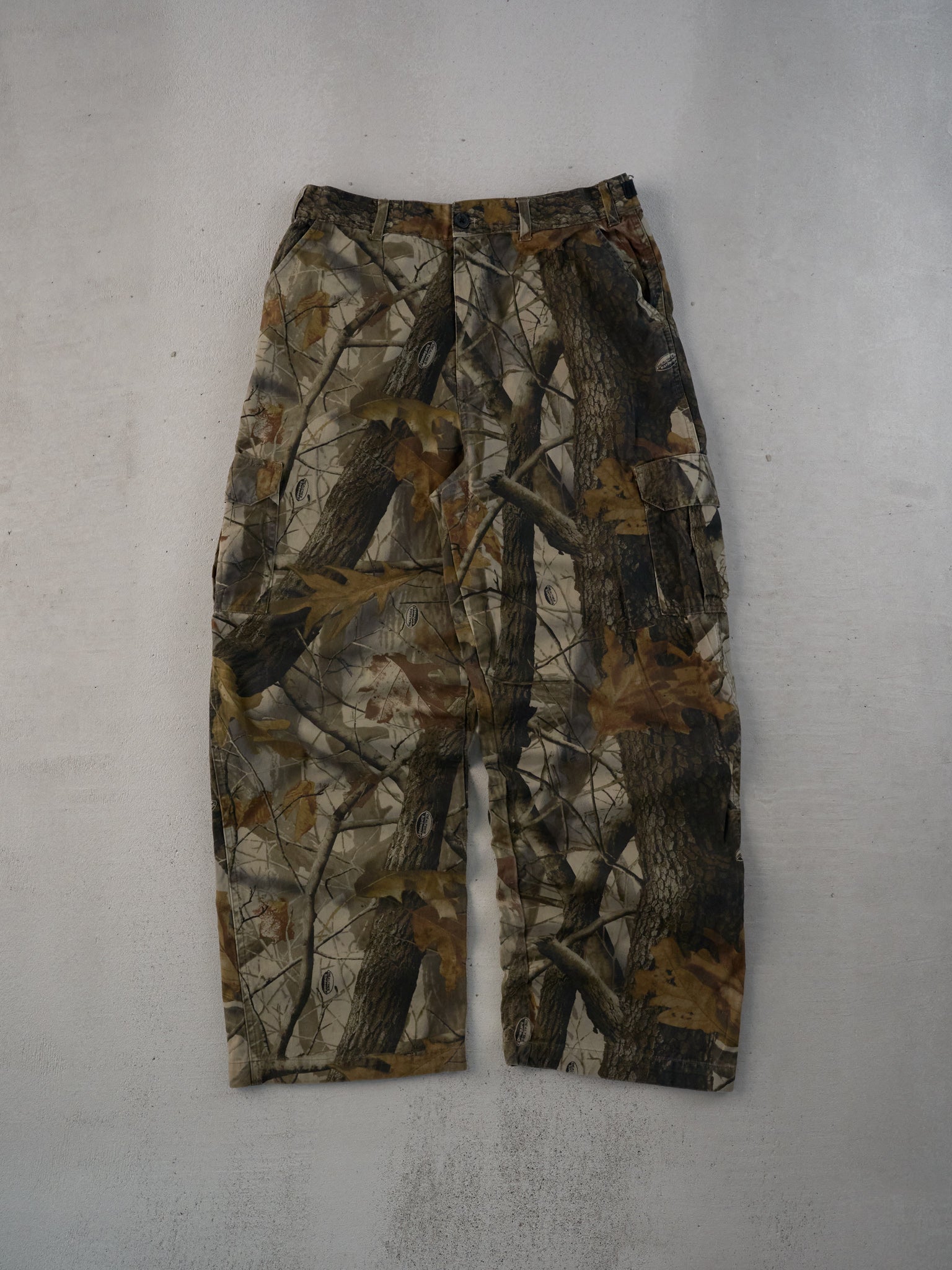 Vintage Y2k Green Realtree Camo Cargo Pants (31x30)