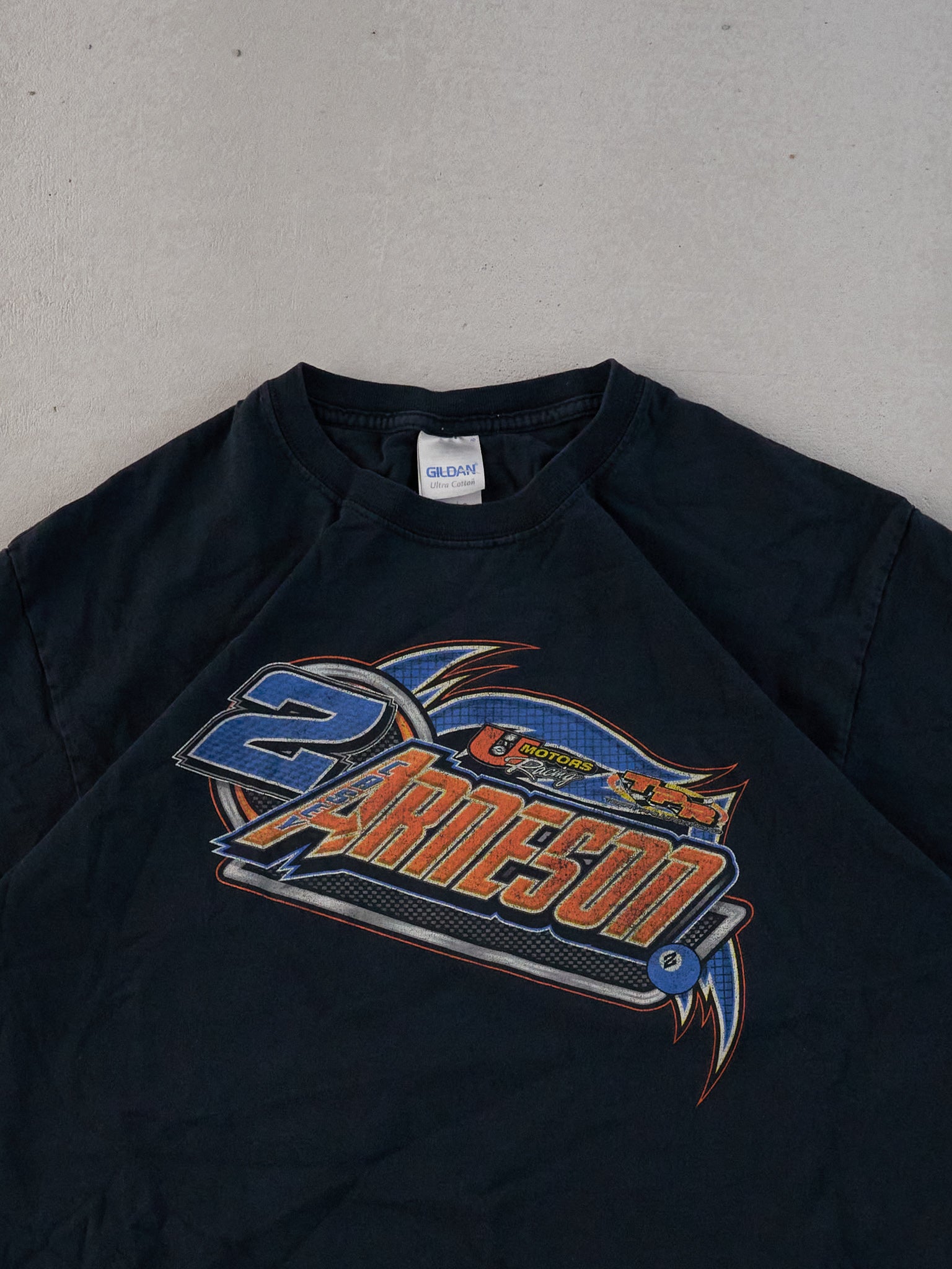 Vinage Y2k Black Casey Arneson Nascar Graphic Tee (M)